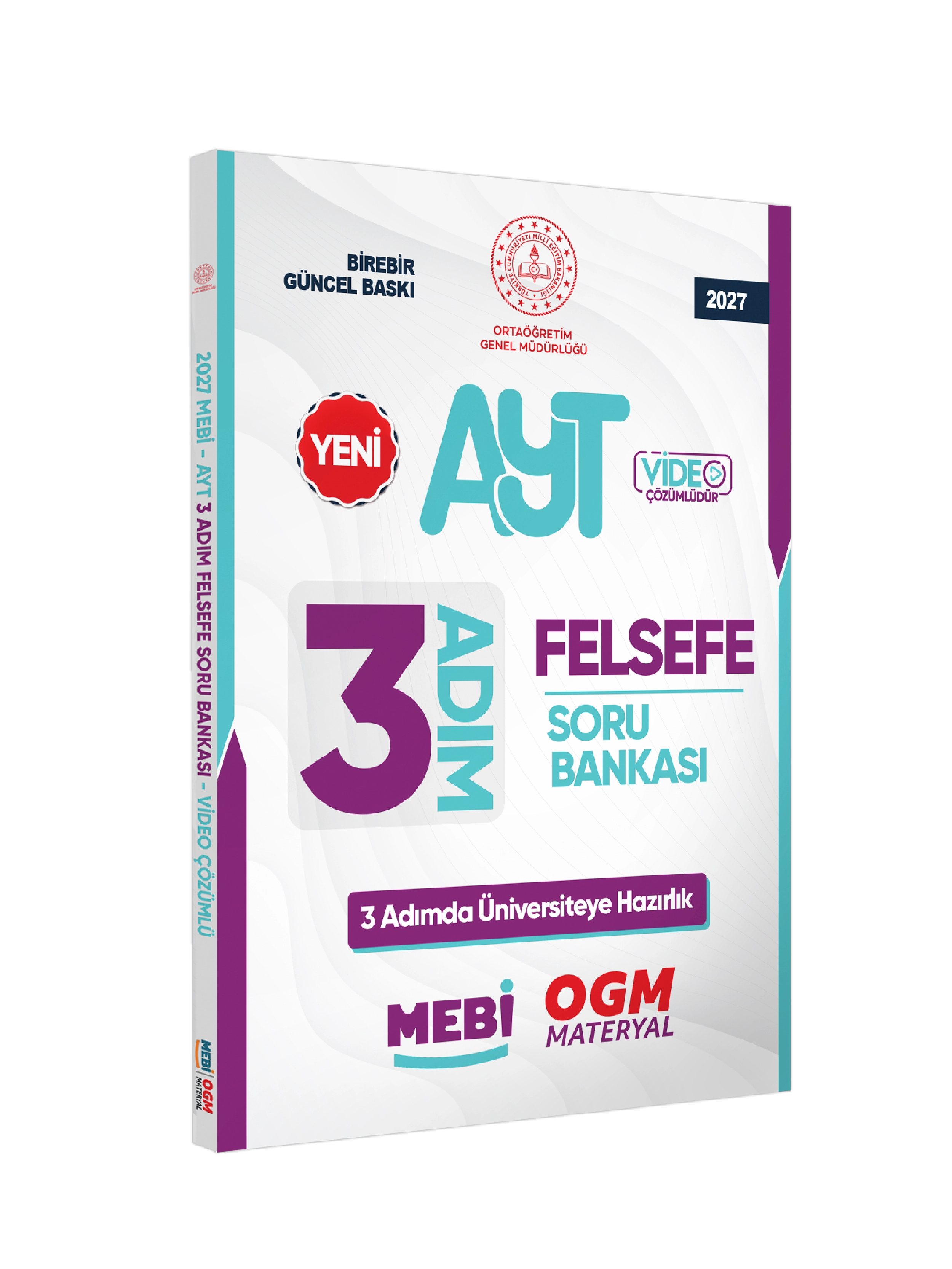 2027 AYT MEBİ-OGM 3 ADIM Felsefe Soru Bankası RENKLİ A4 Boyut Video Çözümlü BASKI ÜCRETİ