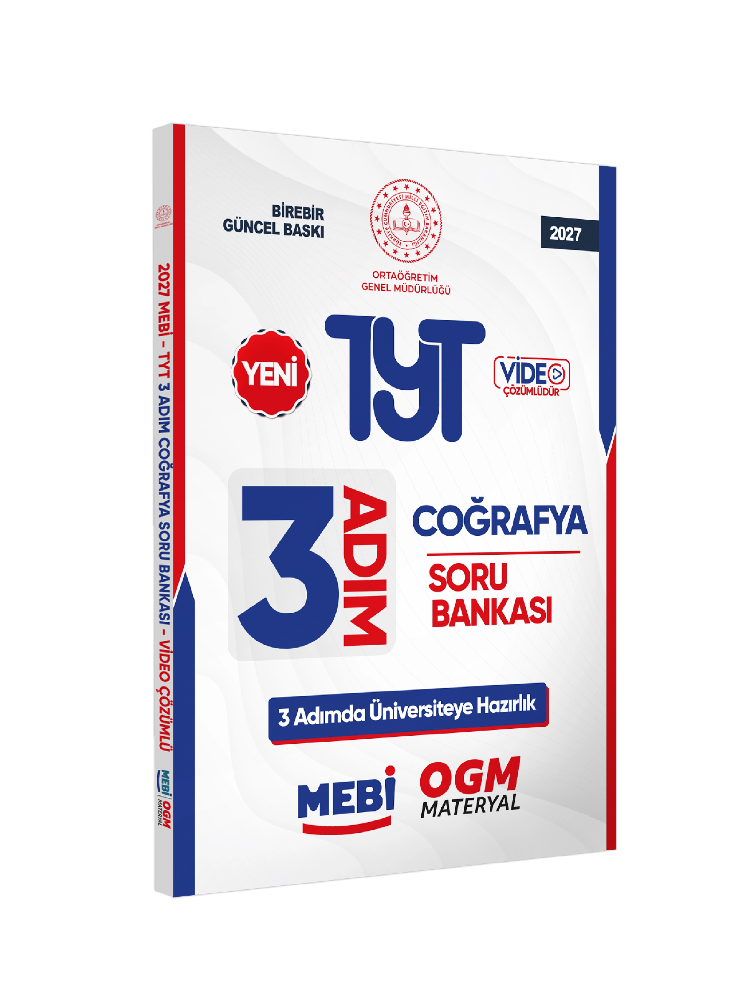 2027 TYT MEBİ-OGM 3 ADIM Coğrafya Soru Bankası RENKLİ A4 Boyut Video Çözümlü BASKI ÜCRETİ