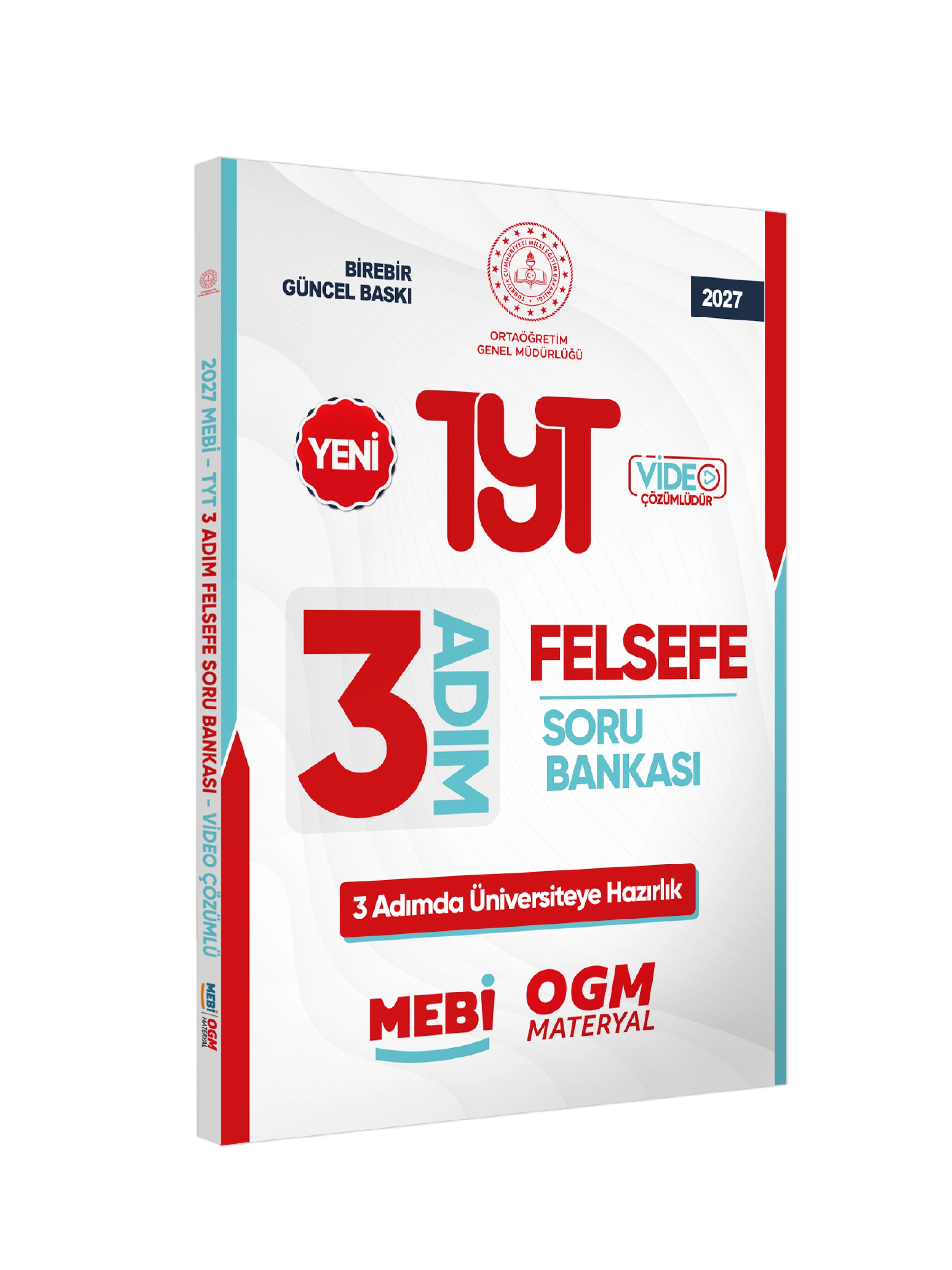 2027 TYT MEBİ-OGM 3 ADIM Felsefe Soru Bankası RENKLİ A4 Boyut Video Çözümlü BASKI ÜCRETİ