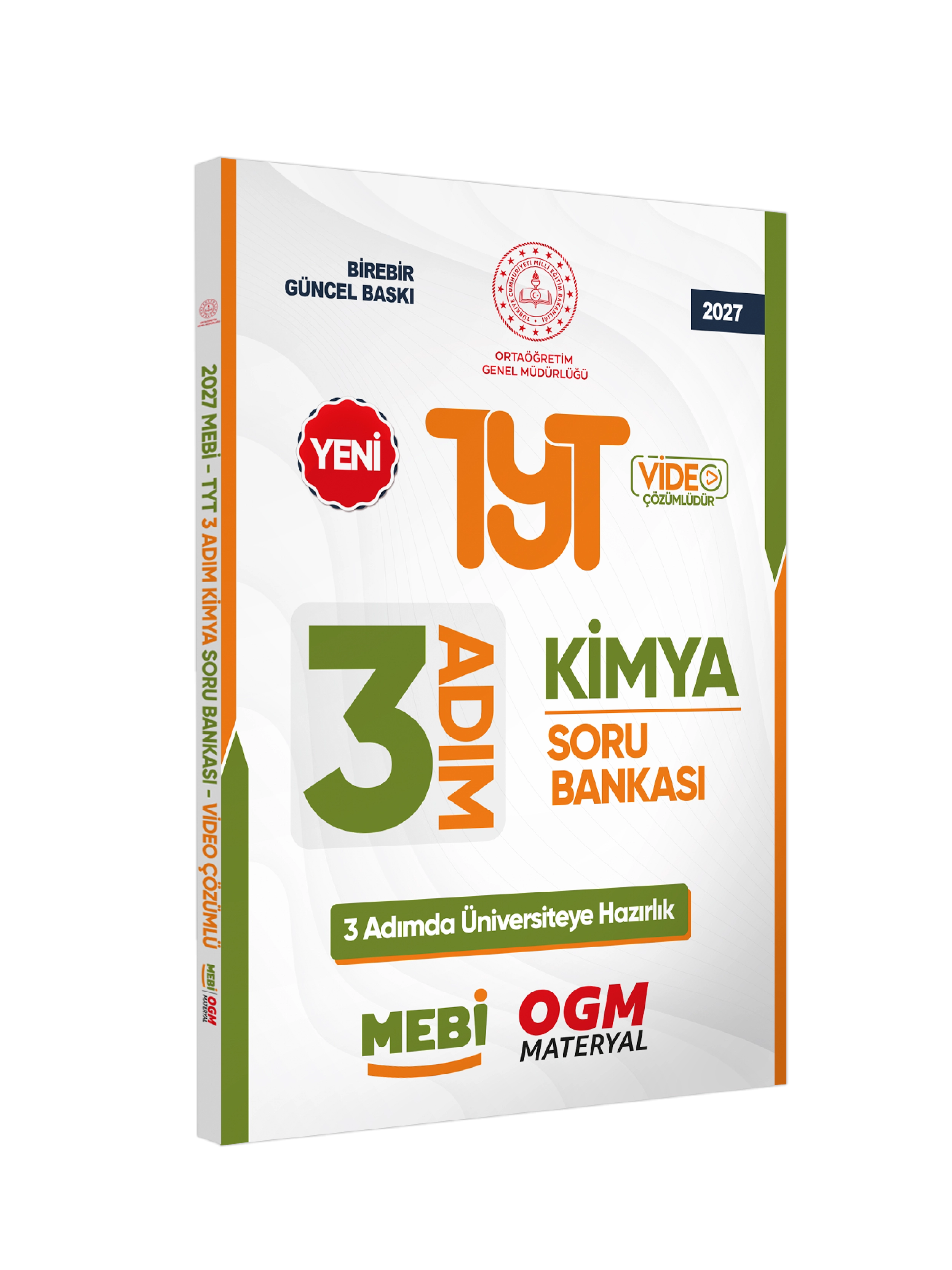 2027 TYT MEBİ-OGM 3 ADIM Kimya Soru Bankası RENKLİ A4 Boyut Video Çözümlü BASKI ÜCRETİ