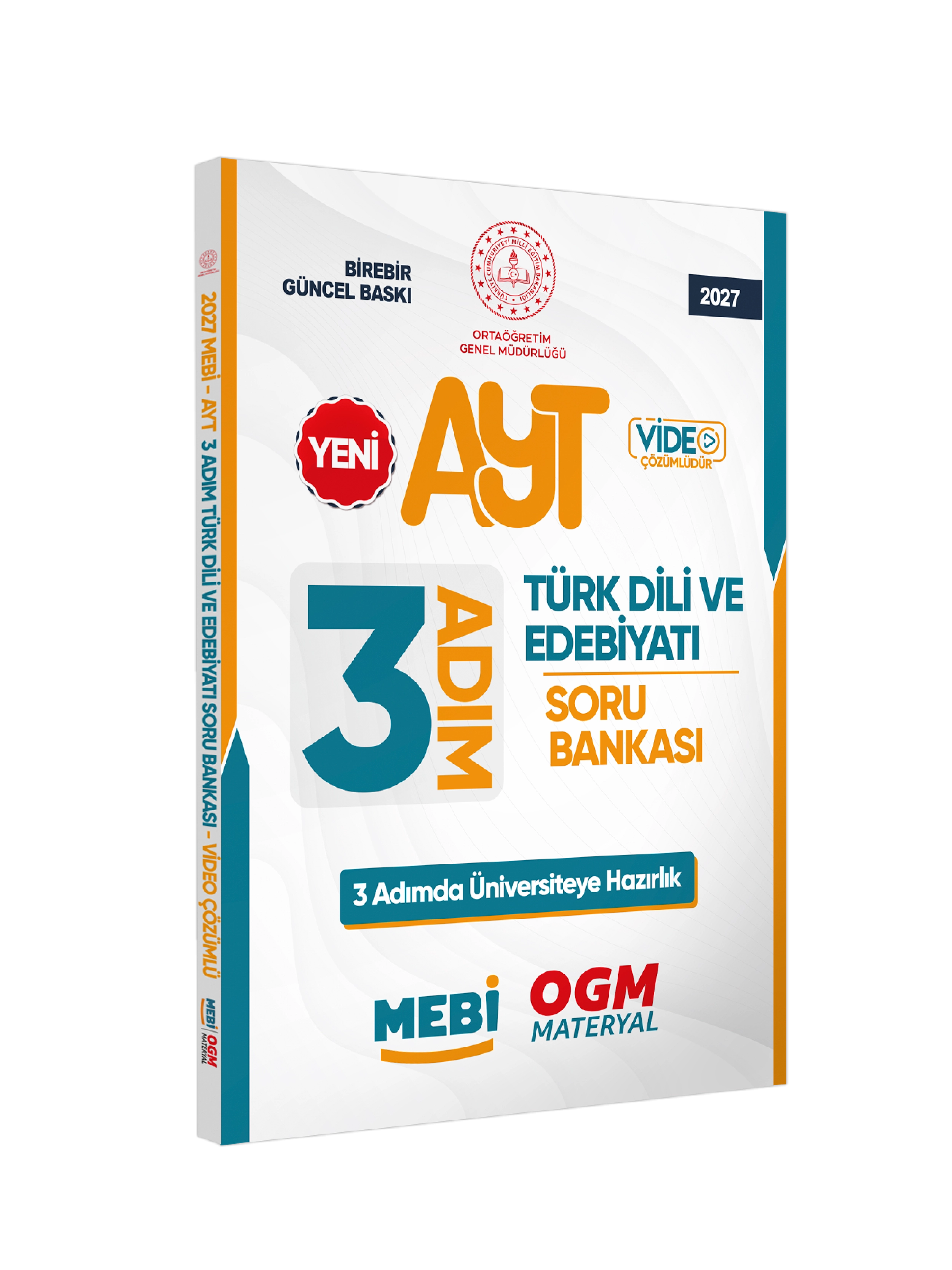 2027 AYT MEBİ-OGM 3 ADIM Türk Dili Edebiyatı Soru Bankası A4 Boyut Video Çözüm BASKI ÜCRETİ