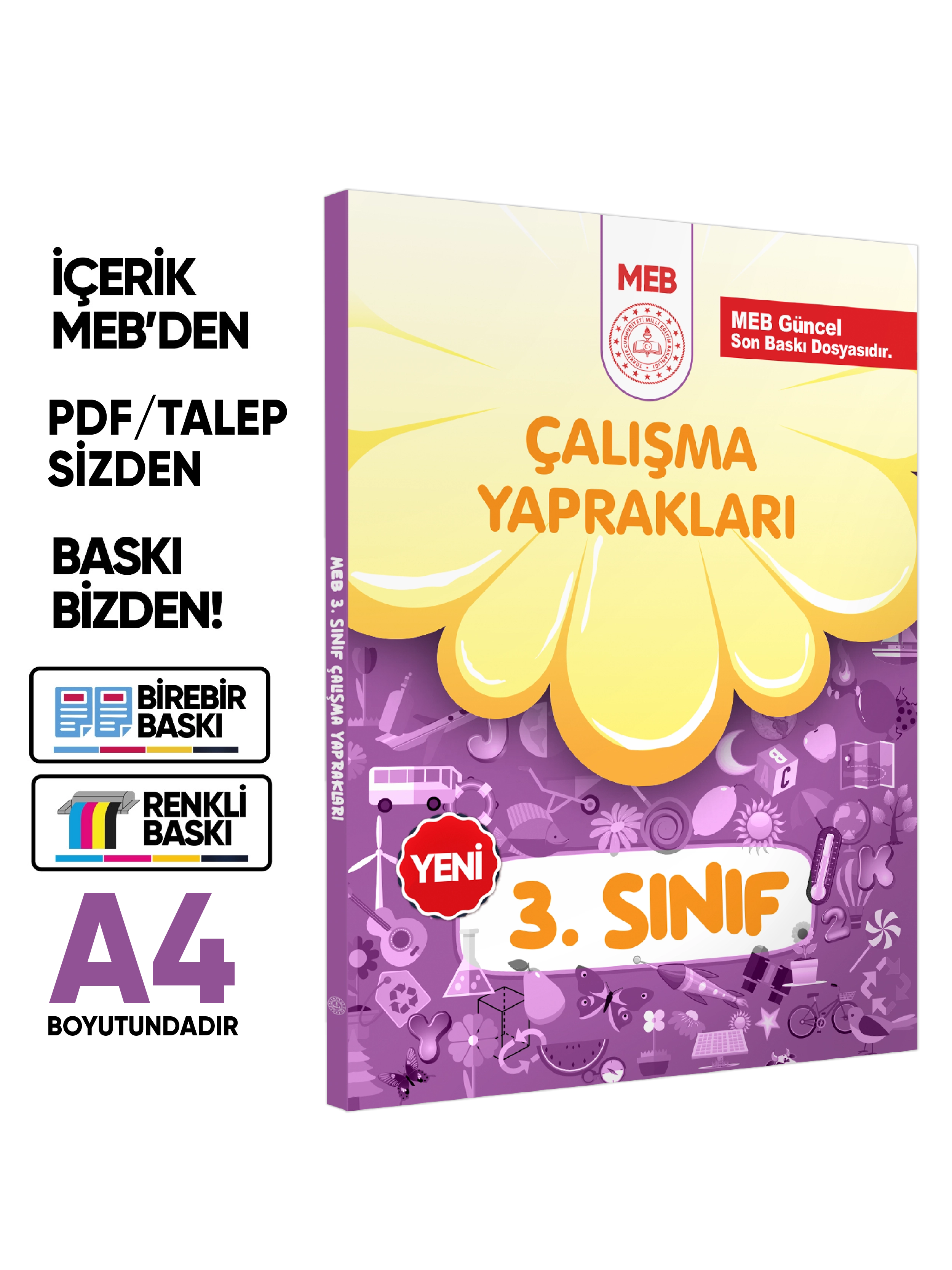 MEB İlkokul 3.Sınıf Çalışma Yaprakları TÜM DERSLER Etkinlikli Eğlenceli S. Bankası BASKI ÜCRETİ