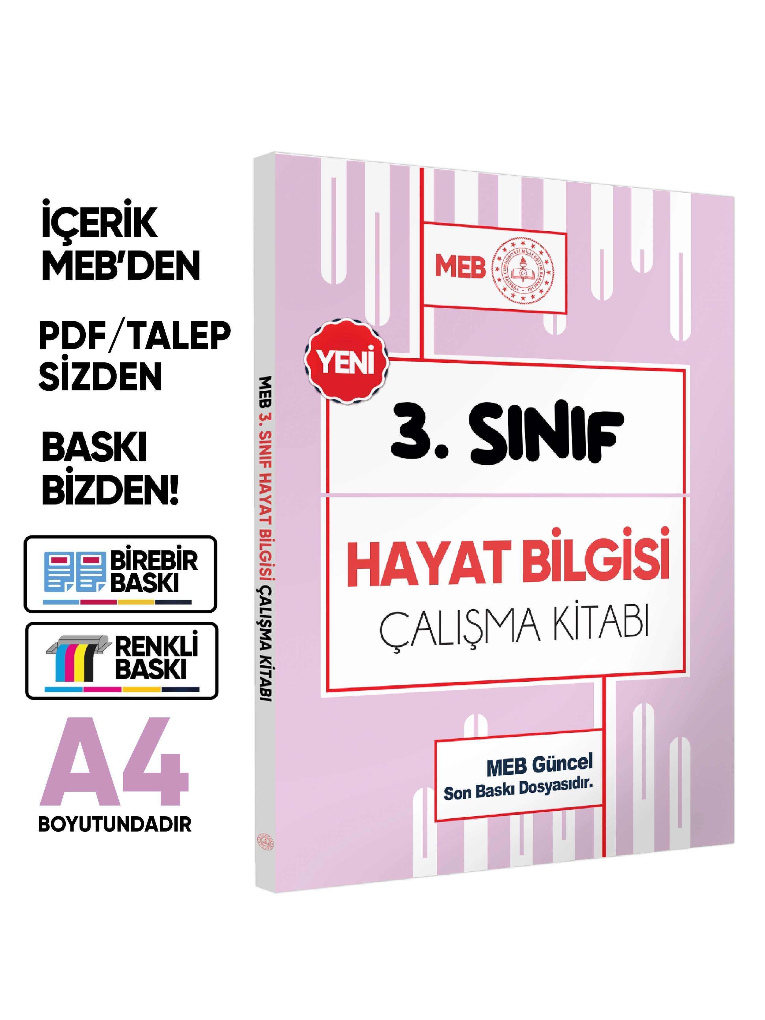 MEB ÖDM İlkokul 3.Sınıf HAYAT BİLGİSİ Çalışma Kitabı Alıştırmalı Soru Bankası BASKI ÜCRETİ
