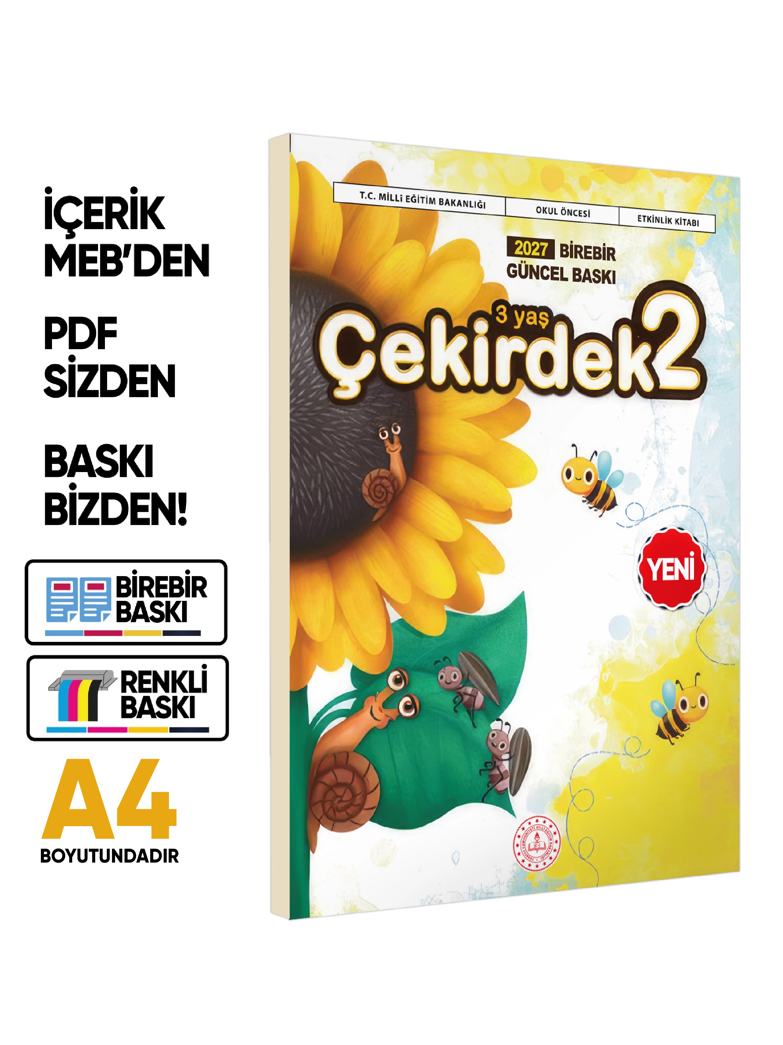 3 Yaş Okul Öncesi MEB Etkinlik Kitabı 2’li Set Çekirdek Eğlenceli ve Öğretici Aktiviteler BASKI ÜCRETİ