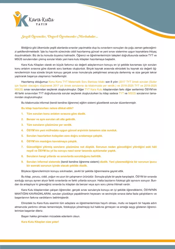 2027 YKS-TYT Matematik-Geometri ÖSYM Çıkmış Soru Bankası Konu Konu Son 9 Yıl Video/PDF Çözümlü