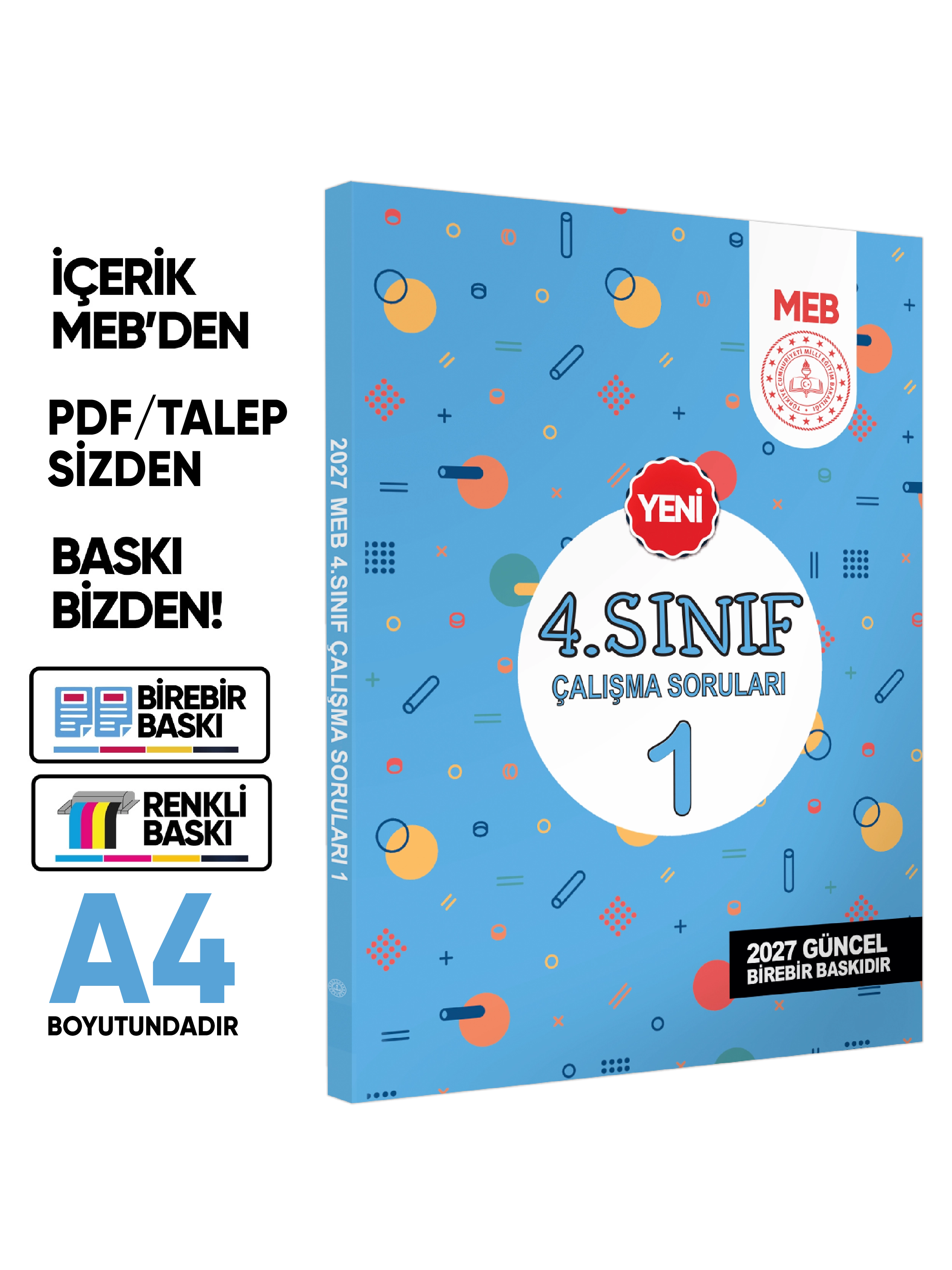 2027 MEB İlkokul 4.Sınıf Çalışma Soruları Tüm Dersler Kazanım Pekiştirme Kitap Seti BASKI ÜCRETİ
