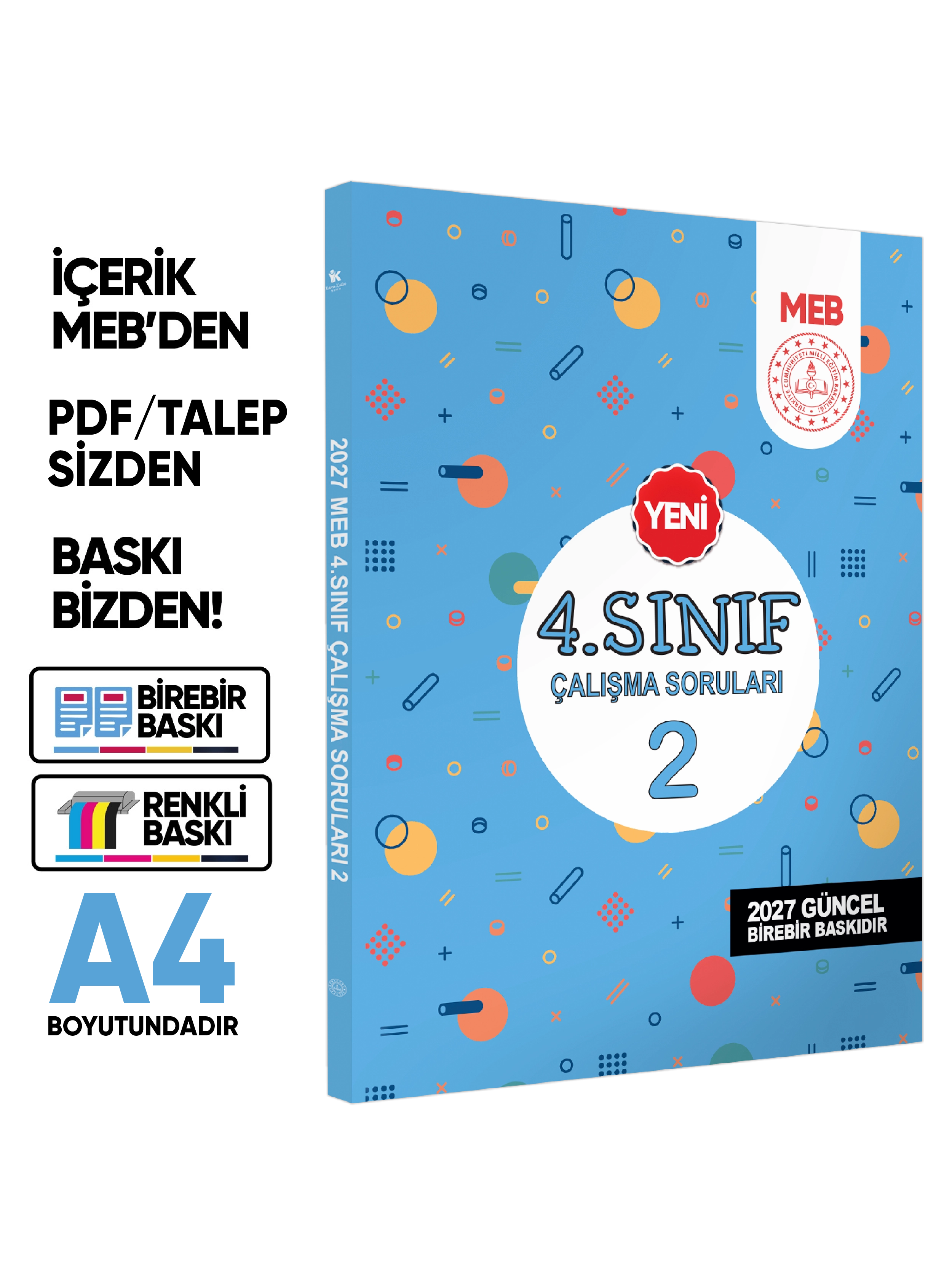 2027 MEB İlkokul 4.Sınıf Çalışma Kitabı Çalışma Soruları ve Deneme Paketi Tam Paket BASKI ÜCRETİ