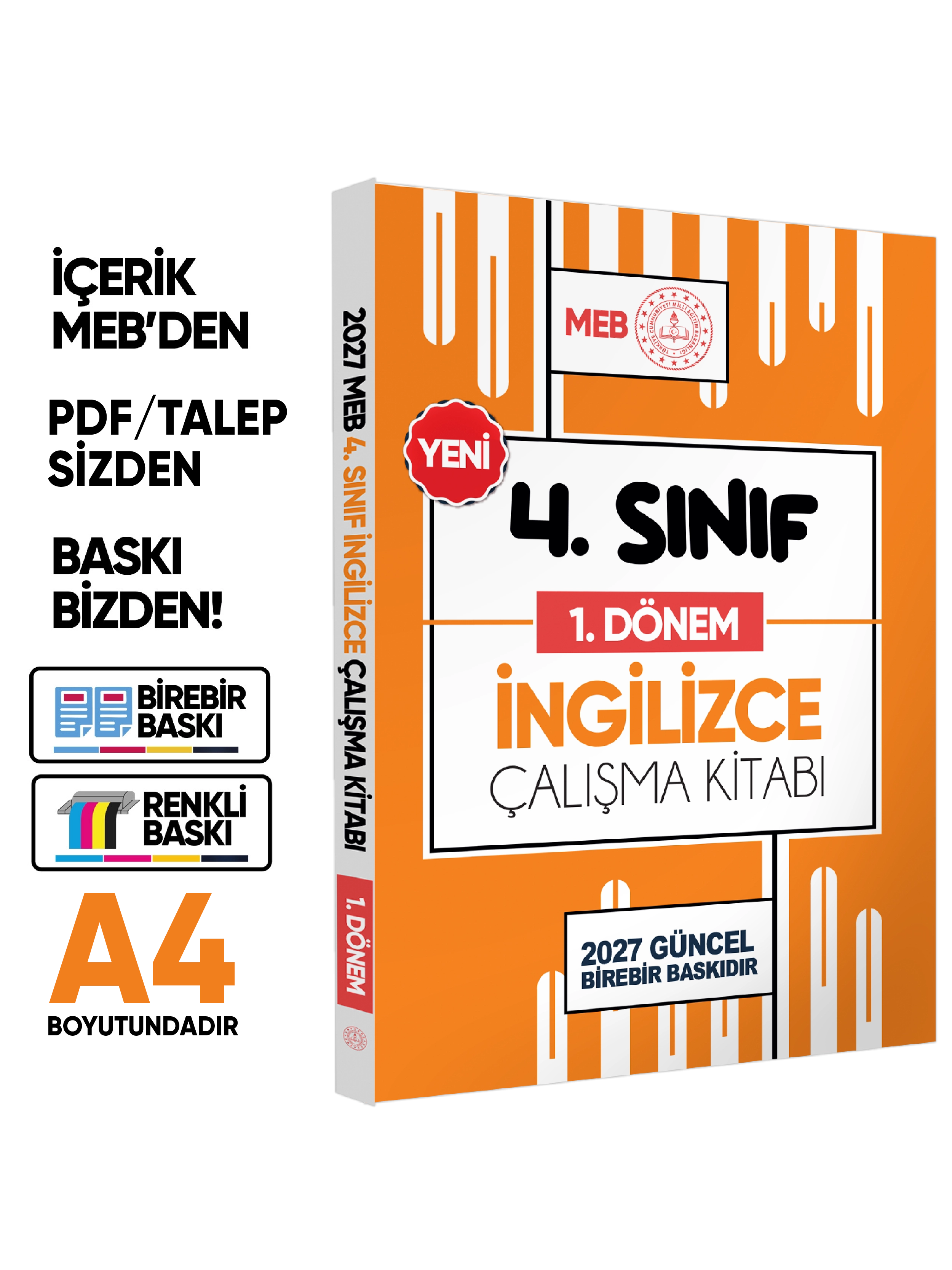 2027 MEB İlkokul 4.Sınıf Çalışma Kitabı Çalışma Soruları ve Deneme Paketi Tam Paket BASKI ÜCRETİ