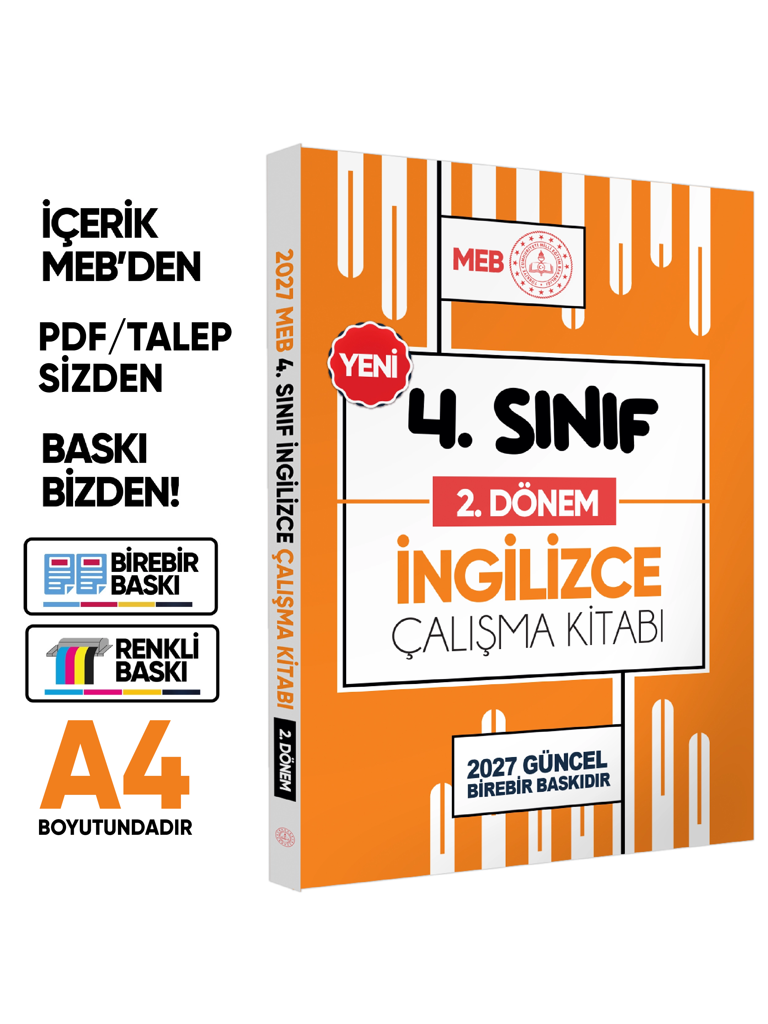 2027 MEB İlkokul 4.Sınıf Çalışma Kitabı Çalışma Soruları ve Deneme Paketi Tam Paket BASKI ÜCRETİ