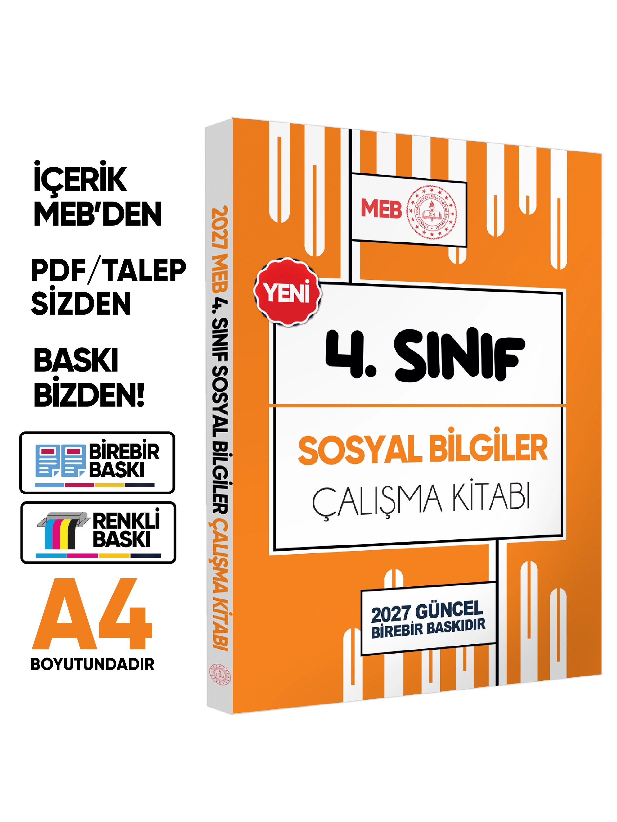 2027 MEB İlkokul 4.Sınıf Çalışma Kitabı Çalışma Soruları ve Deneme Paketi Tam Paket BASKI ÜCRETİ