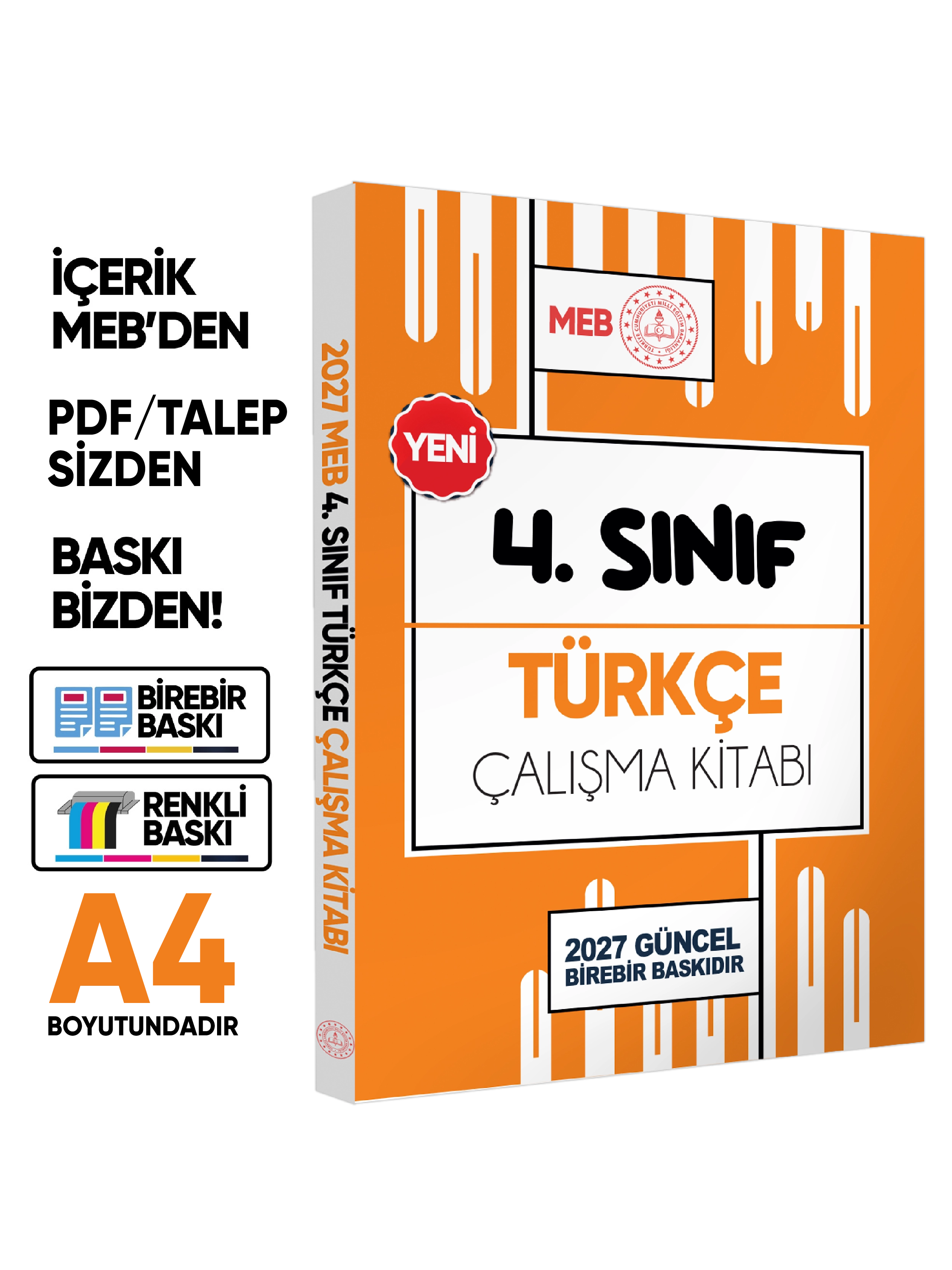 2027 MEB İlkokul 4.Sınıf Çalışma Kitabı Çalışma Soruları ve Deneme Paketi Tam Paket BASKI ÜCRETİ
