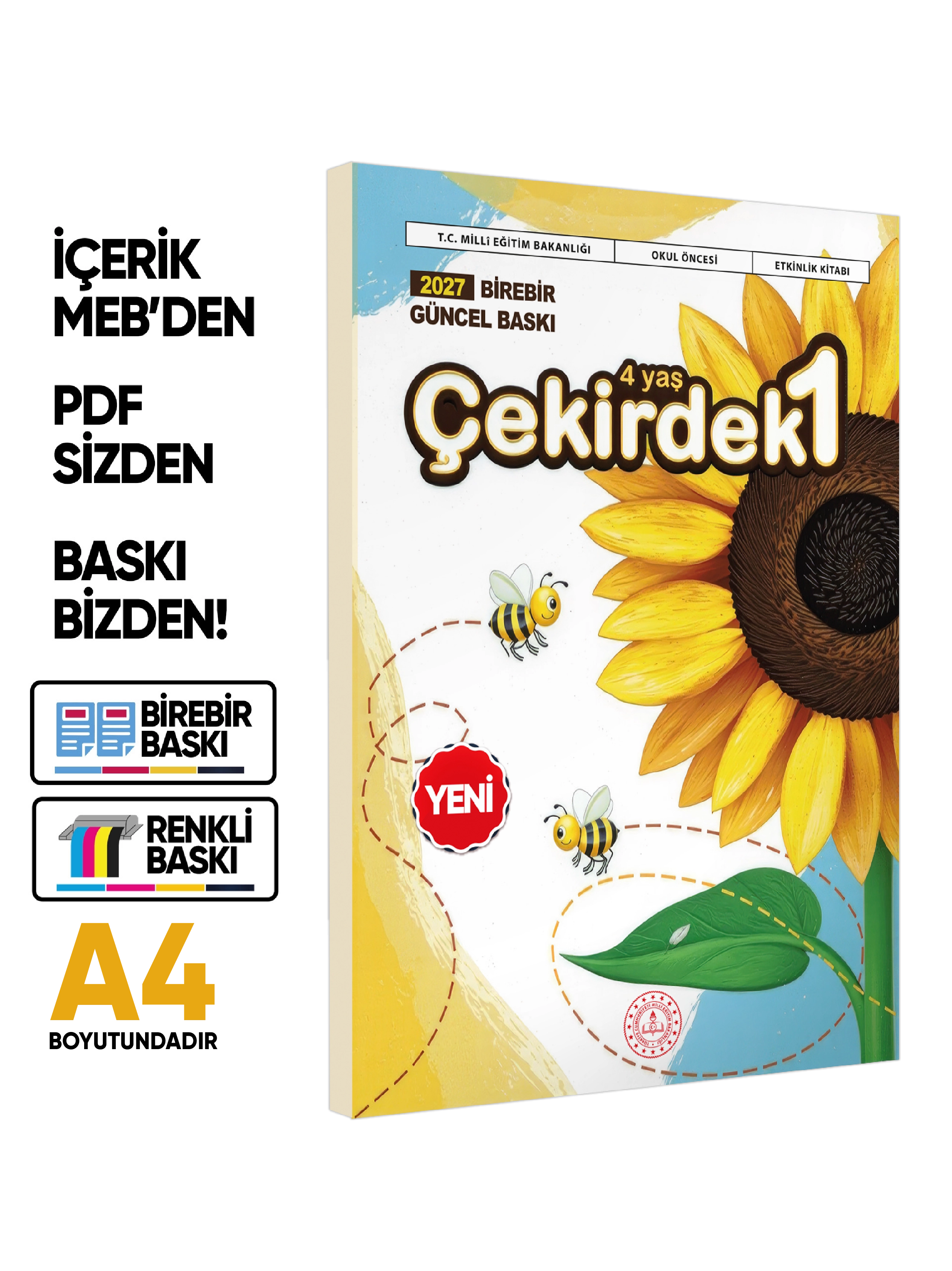 2027 4 Yaş Okul Öncesi MEB Etkinlik Kitabı Çekirdek 1 Eğlenceli ve Öğretici Aktiviteler BASKI ÜCRETİ