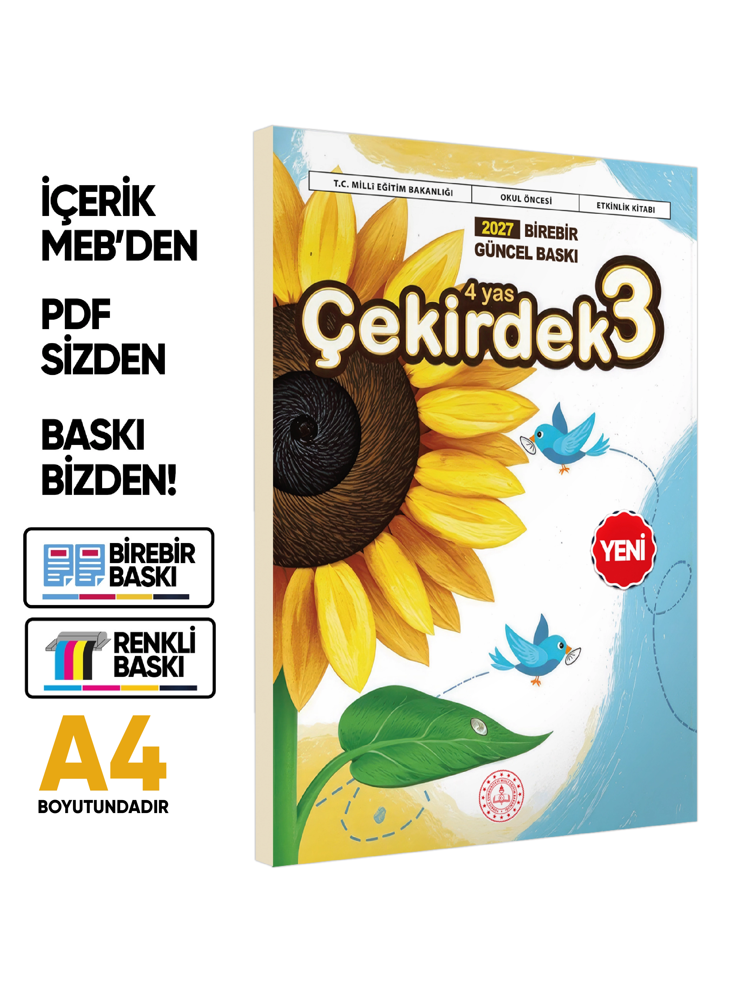 4 Yaş Okul Öncesi MEB Etkinlik Kitabı Çekirdek 3’lü Set Eğlenceli ve Öğretici Aktiviteler BASKI ÜCRETİ
