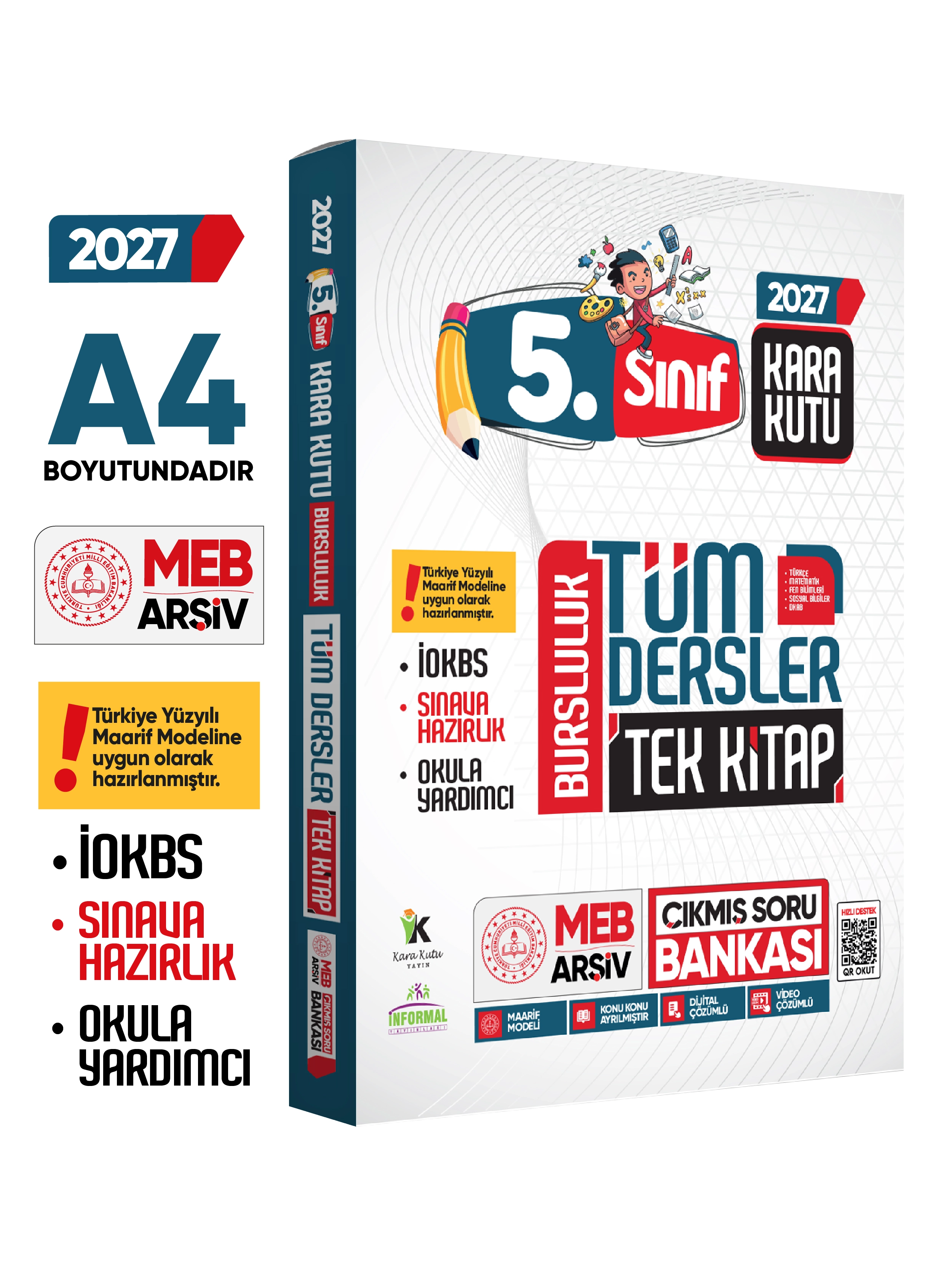 2027 5.Sınıf Tüm Dersler TEK KİTAP YENİ SİSTEM İOKBS BURSLULUK