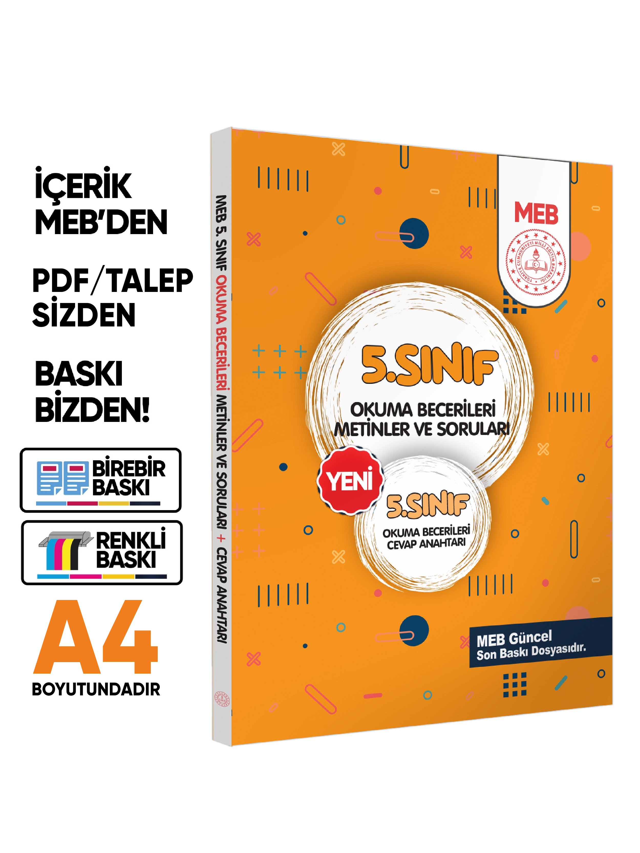 5.Sınıf Maarif SİSTEM MEB Yardımcı Kaynakları Okuma Becerileri Kitabı BASKI ÜCRETİ