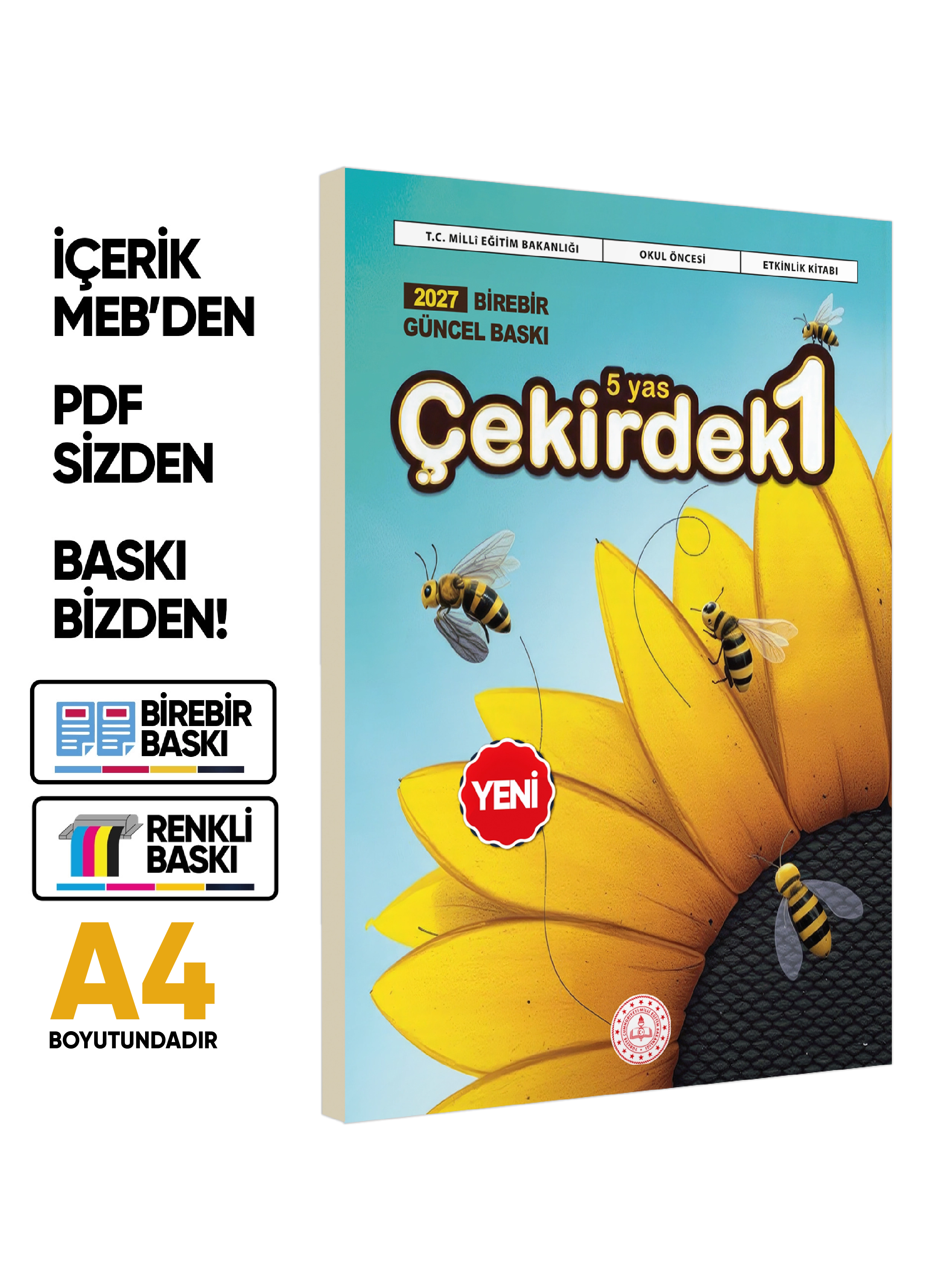 2027 5 Yaş Okul Öncesi MEB Etkinlik Kitabı Çekirdek 1 Eğlenceli ve Öğretici Aktiviteler BASKI ÜCRETİ