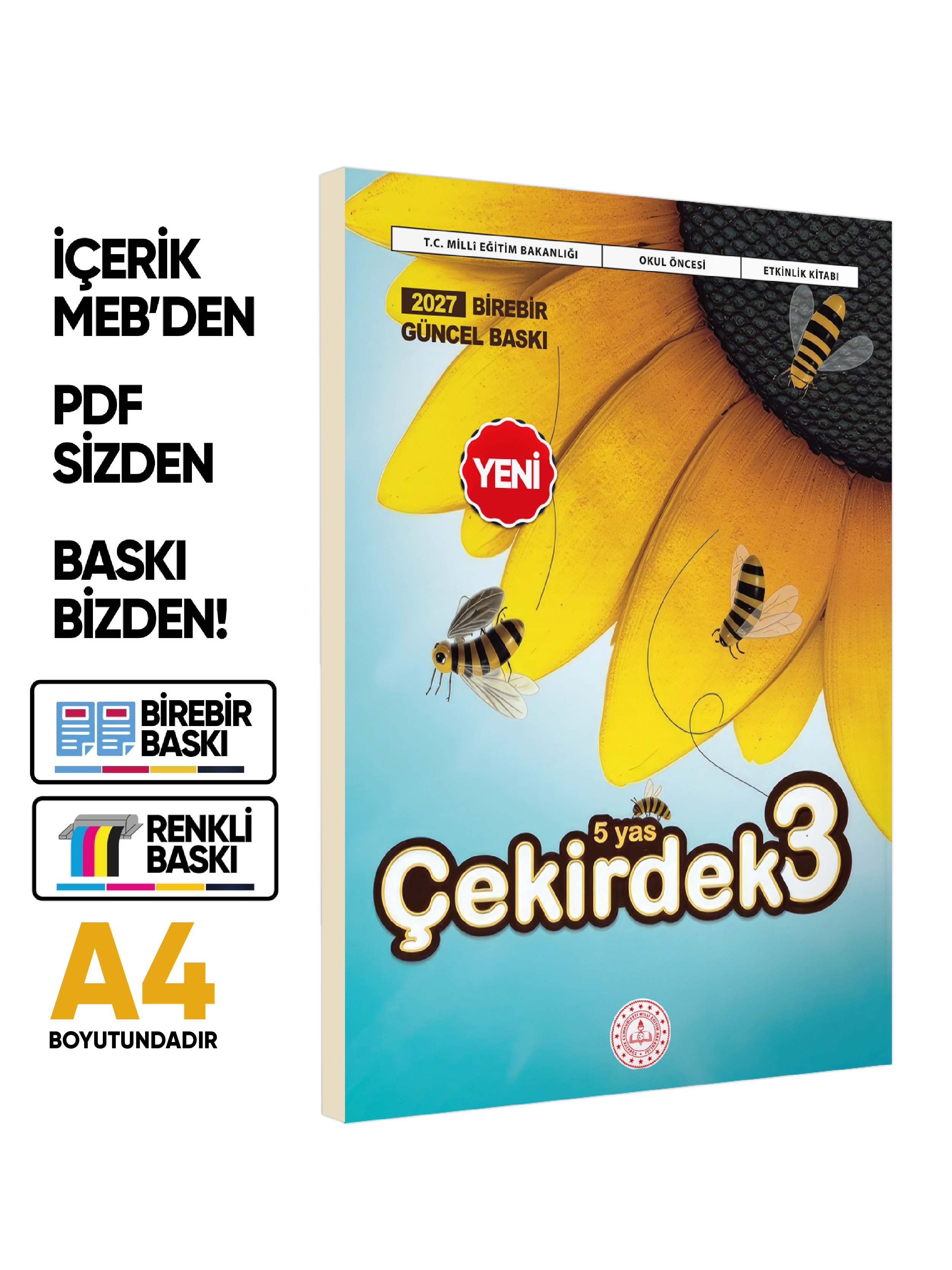 2027 5 Yaş Okul Öncesi MEB Etkinlik Kitabı Çekirdek 3 Eğlenceli ve Öğretici Aktiviteler BASKI ÜCRETİ