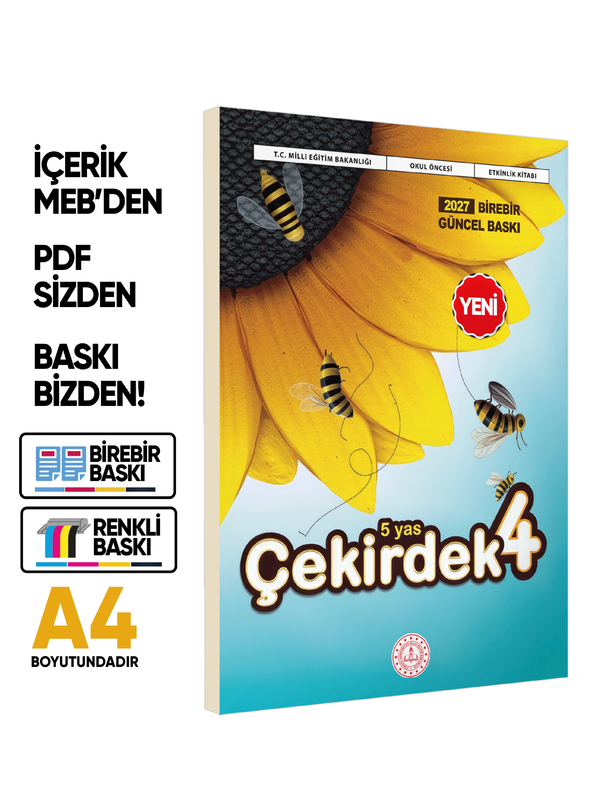 5 Yaş Okul Öncesi MEB Etkinlik Kitabı Çekirdek 4’lü Set Eğlenceli ve Öğretici Aktiviteler BASKI ÜCRETİ