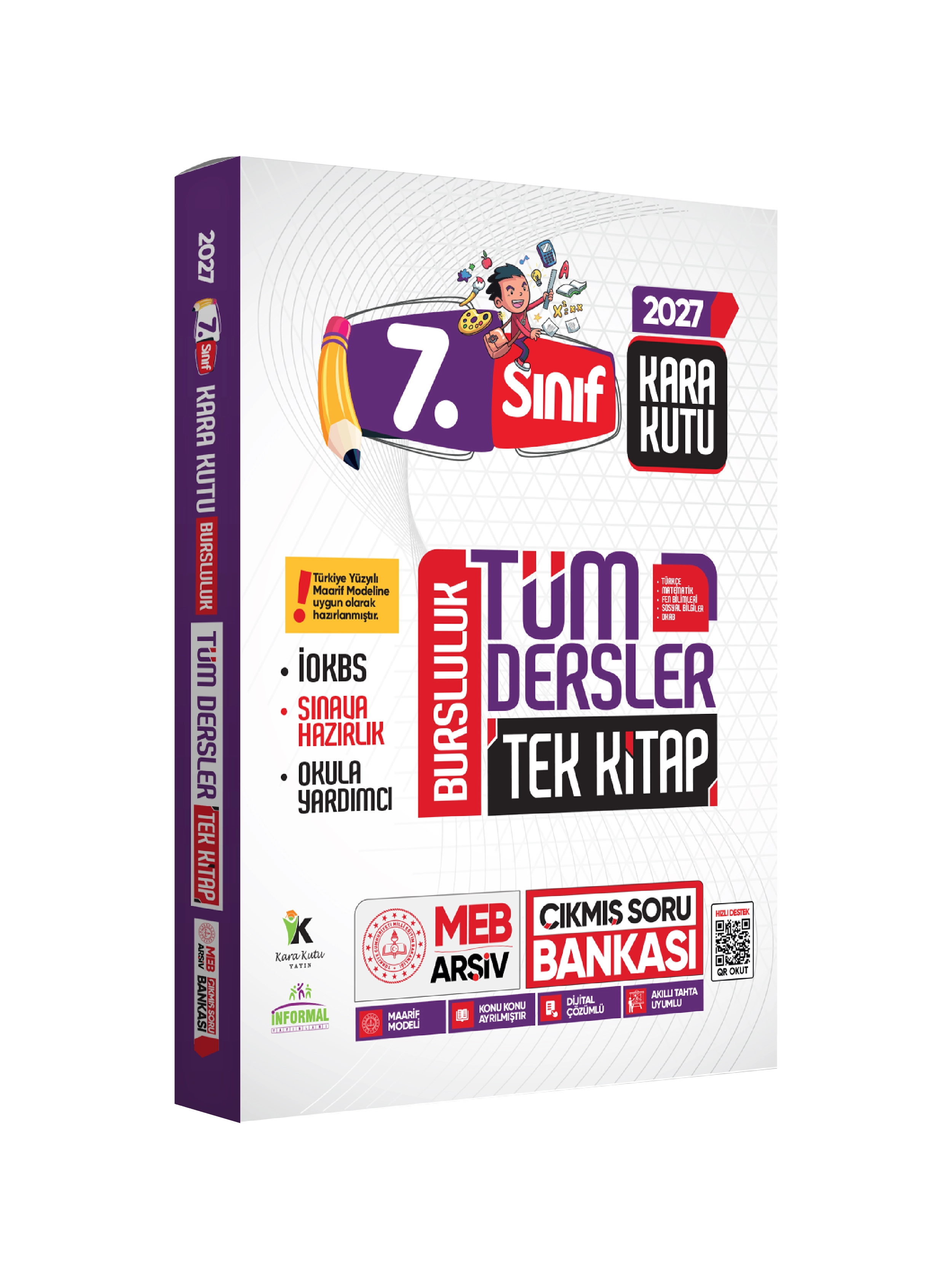2027 7.sınıf İOKBS BURSLULUK Tüm Dersler Çıkmış Soru Bankası Tek Kitap Yeni Sistem Tamamı Çözümlü