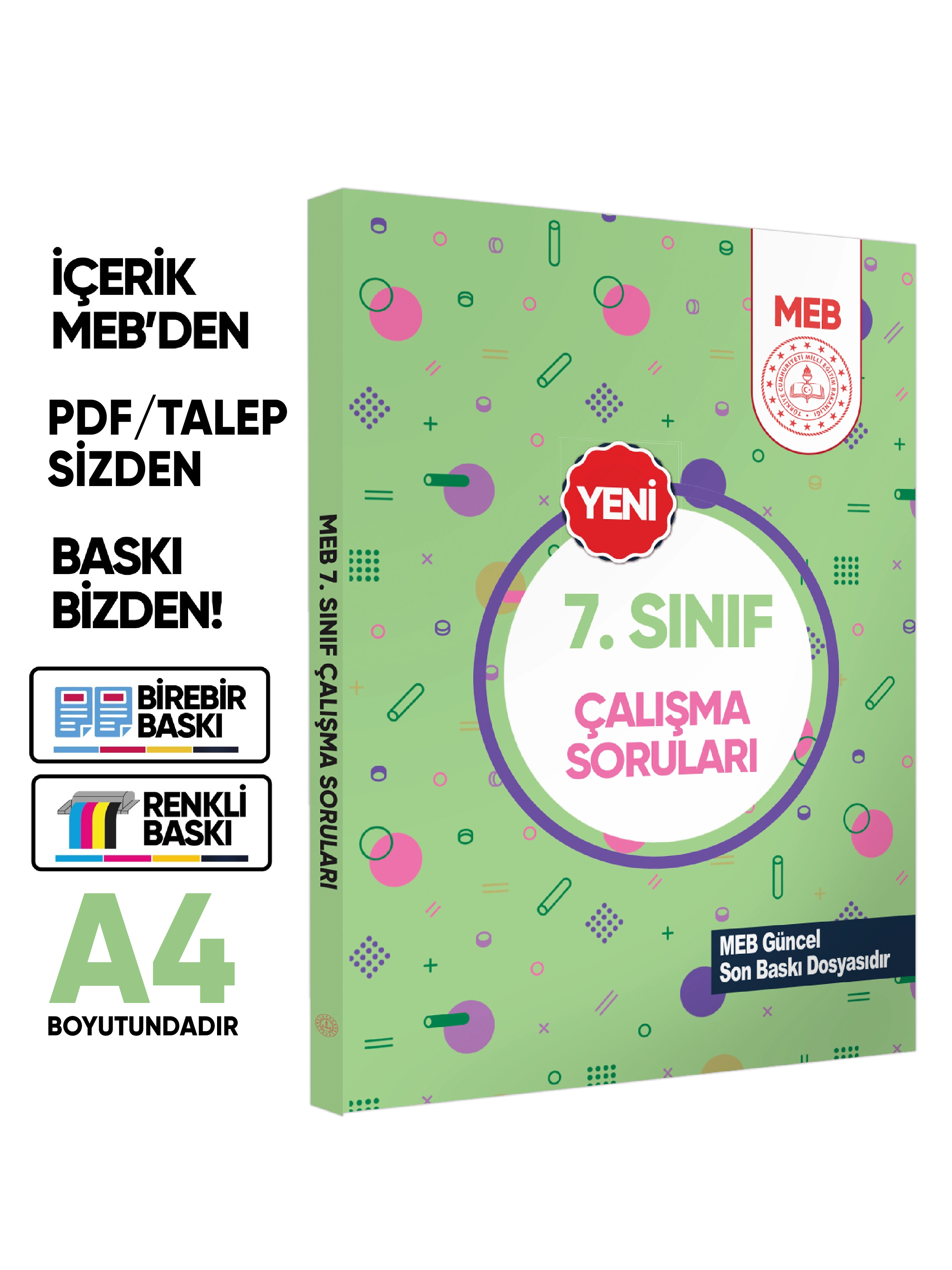 7.Sınıf MEB Örnek Soru Bankası Ve Kazanım Kavrama Testleri 4lü SET (Renkli Baskı) BASKI ÜCRETİ