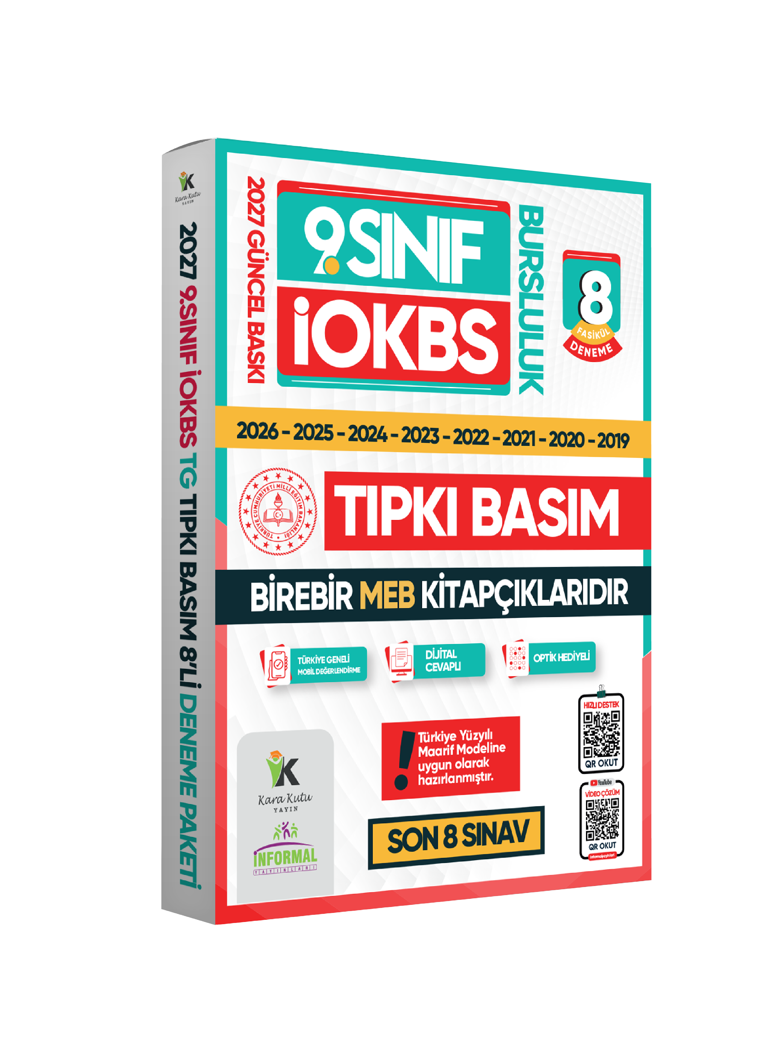 2027 9.Sınıf İOKBS (BURSLULUK SINAVI) MEB Çıkmış Soru Tıpkı Basım Deneme Paketi 8li Türkiye Geneli