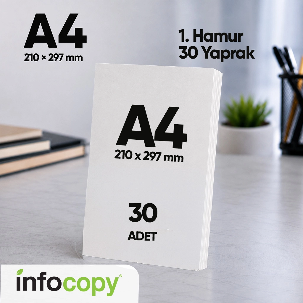 İnfocopy Fotokopi Kağıdı Premium Kalite A4 30 Yaprak 1. Hamur