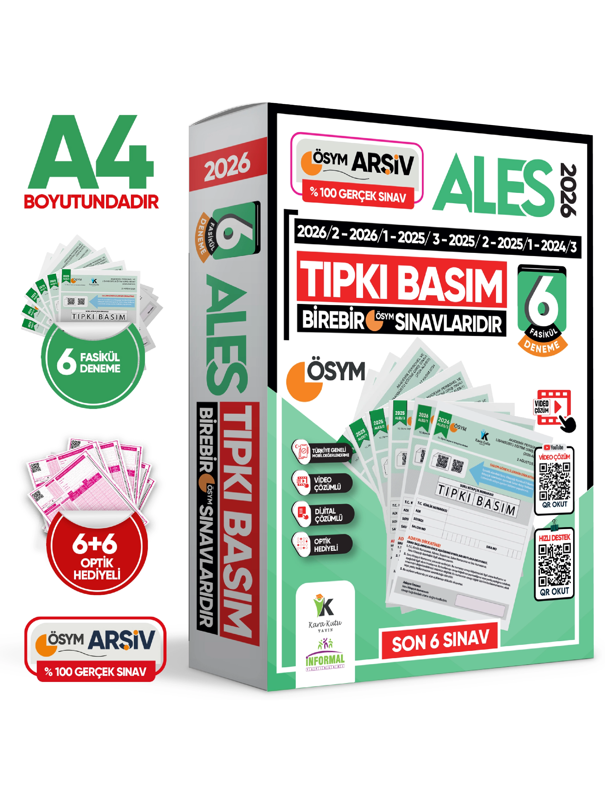 2026 ALES ÖSYM Tıpkı Basım Çıkmış Soru 6lı Deneme Paketi PDF/Video Çözümlü Türkiye Geneli