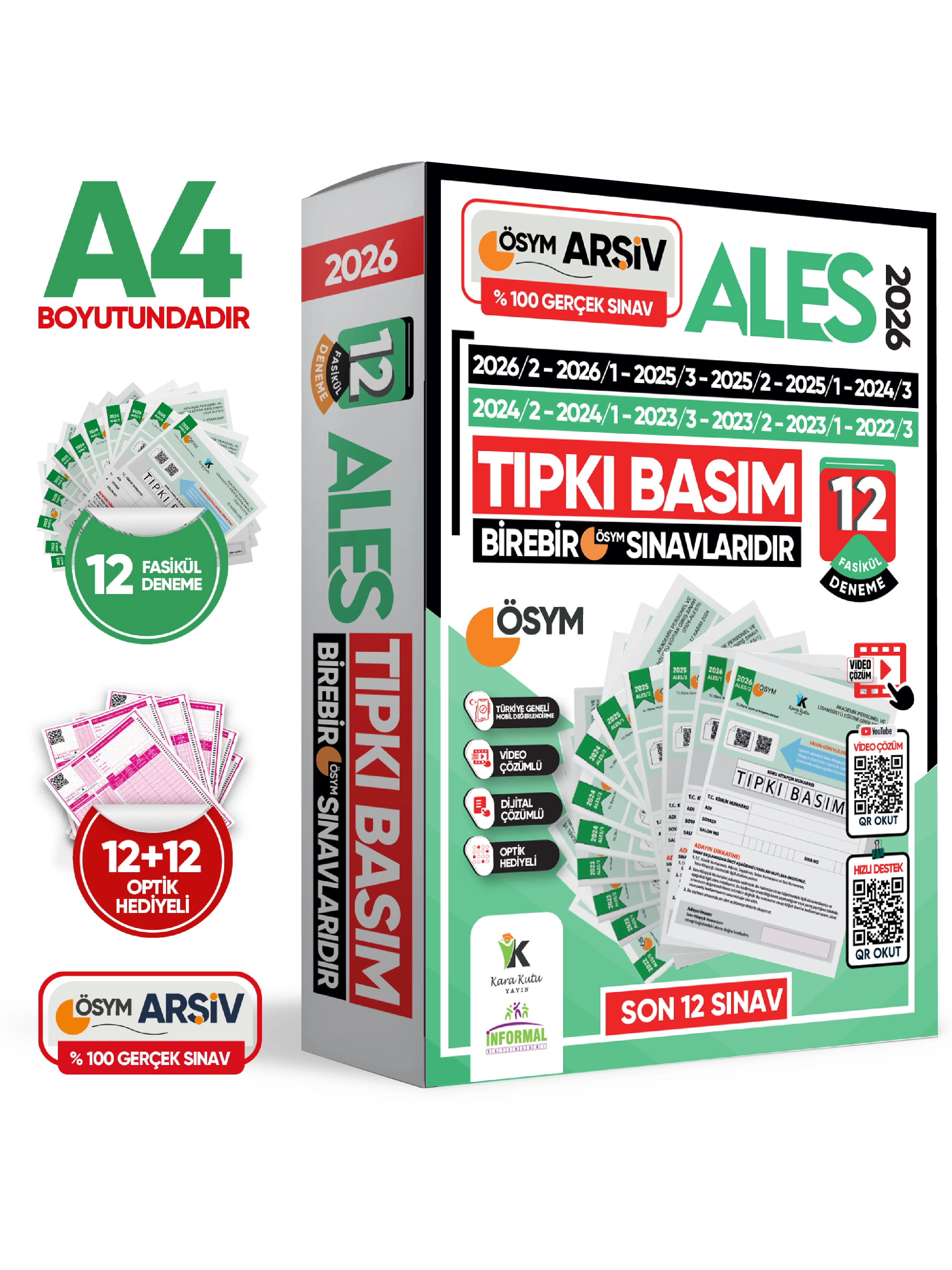 2026 ALES ÖSYM Tıpkı Basım Çıkmış Soru 12li Deneme Paketi PDF/Video Çözümlü Türkiye Geneli