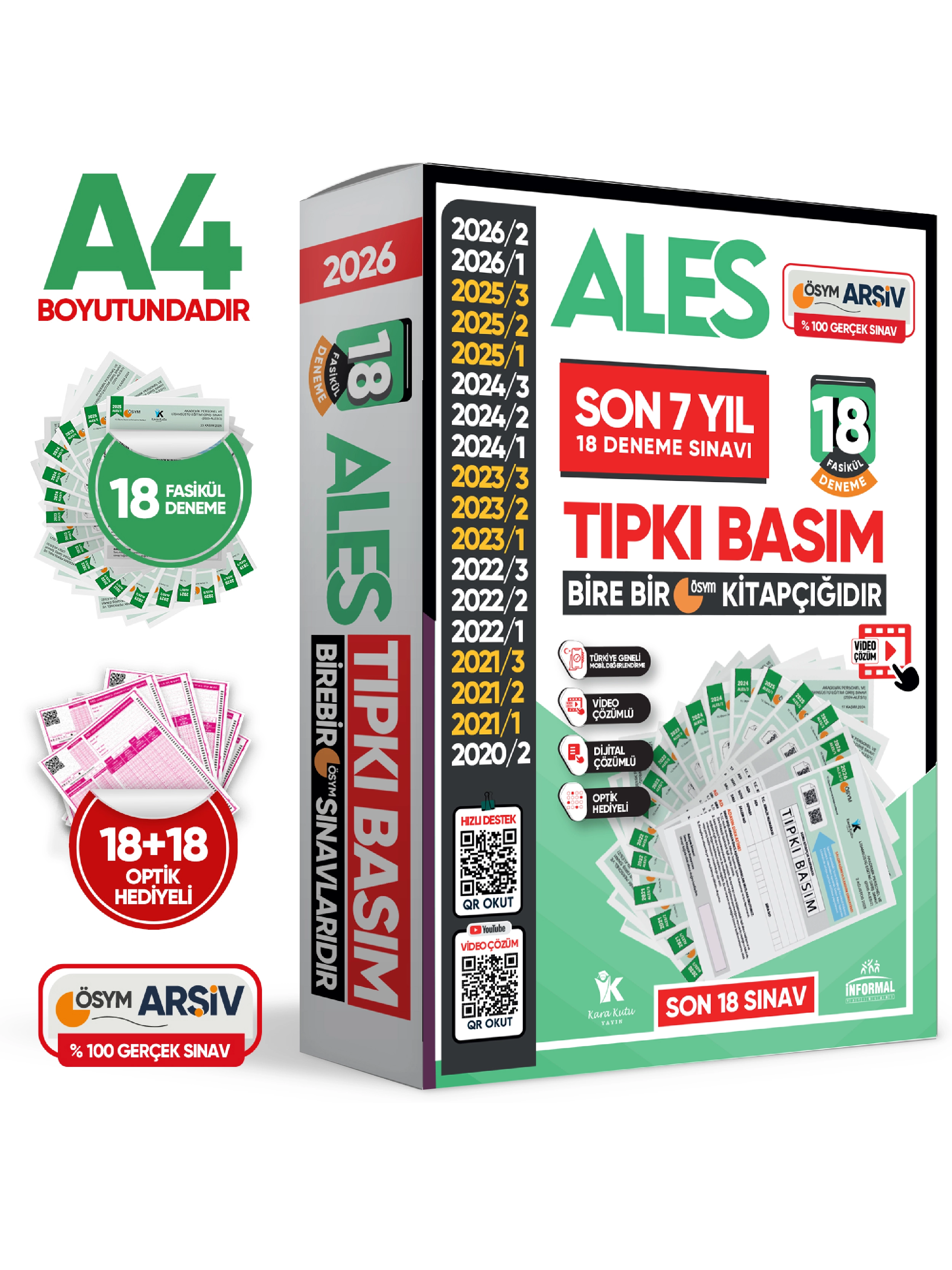 2026 ALES ÖSYM Tıpkı Basım Çıkmış Soru 18li Deneme Paketi PDF/Video Çözümlü Türkiye Geneli
