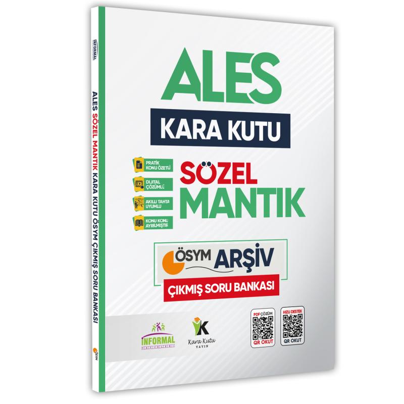 ALES Sözel Mantığın Kara Kutusu Konu Özetli Dijital Çözümlü Soru Bankası