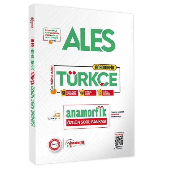 2026 ALES Yeni Sistem Türkçe TEK KİTAP Anamorfik Özgün Soru Bankası Konu Konu Dijital Çözümlü