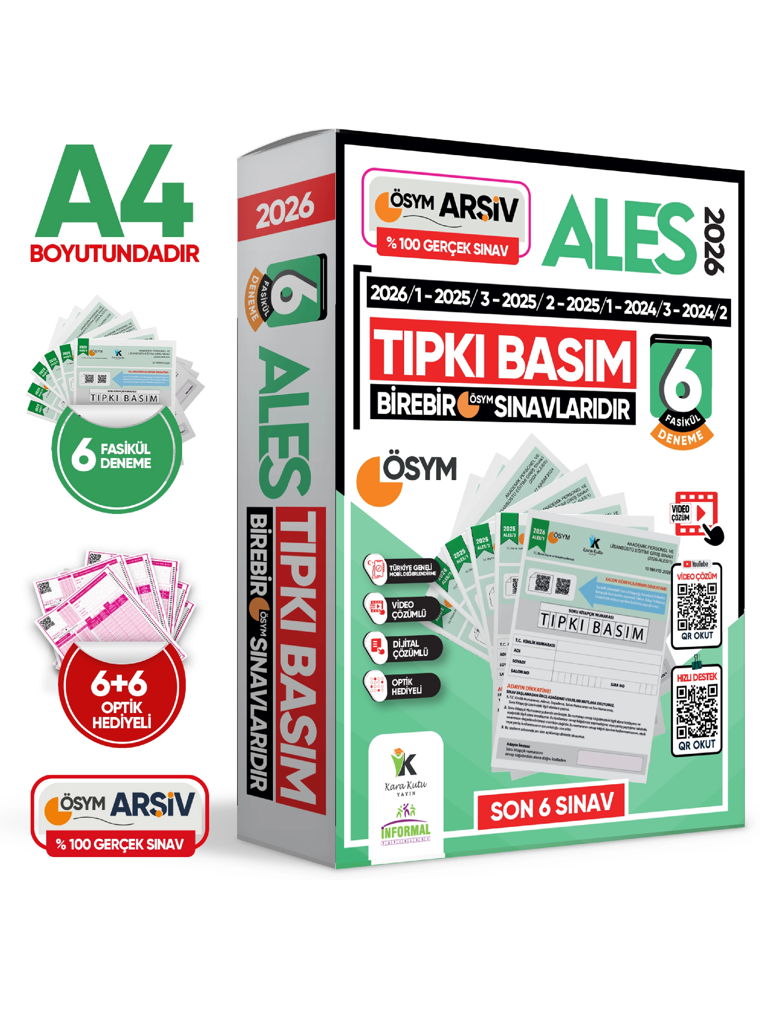 2026 ALES ÖSYM Tıpkı Basım Çıkmış Soru 6lı Deneme Paketi PDF/Video Çözümlü Türkiye Geneli