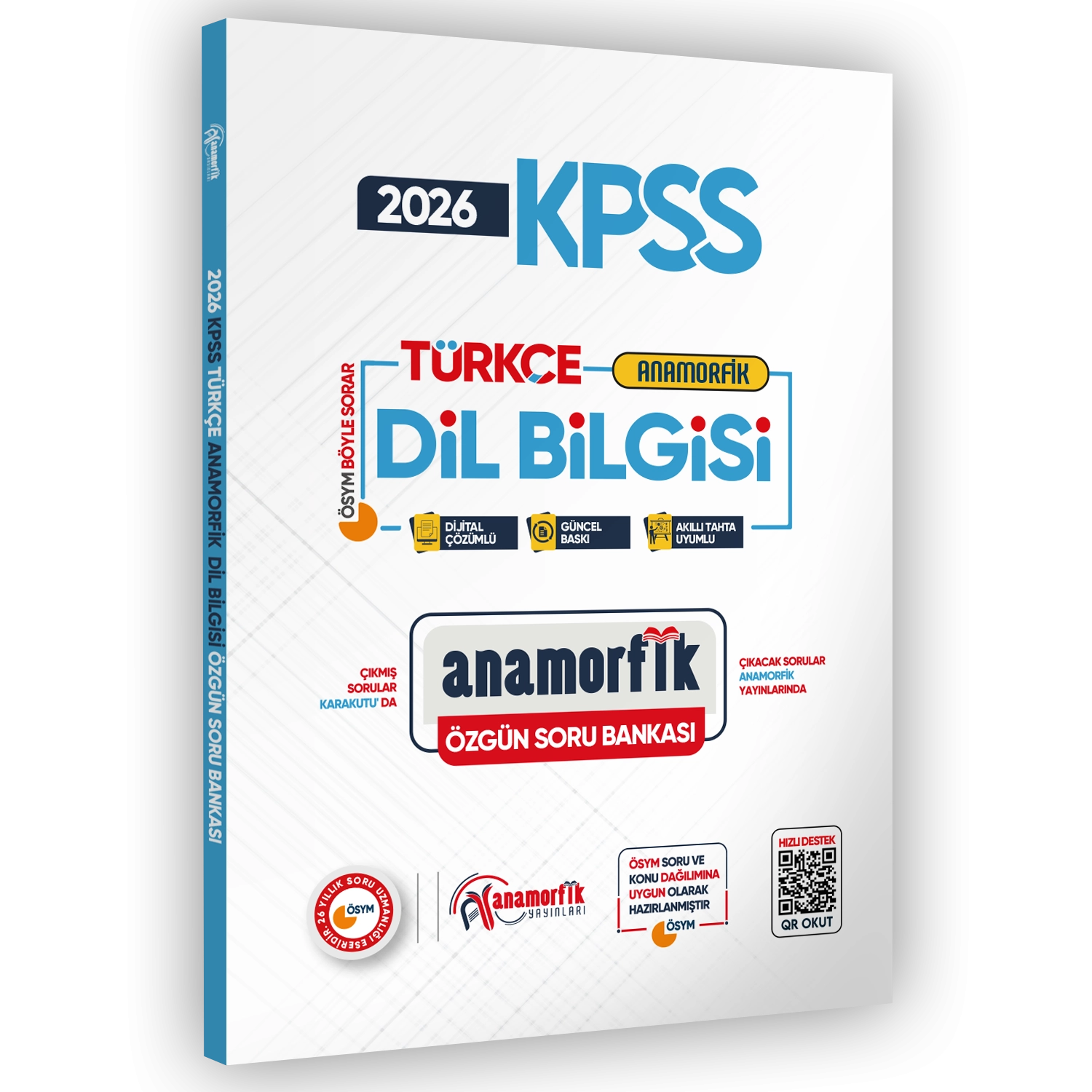 2026 KPSS Türkçe Asimetrik Dil Bilgisi Özgün Soru Bankası Dijital Çözümlü Anamorfik Yayınları