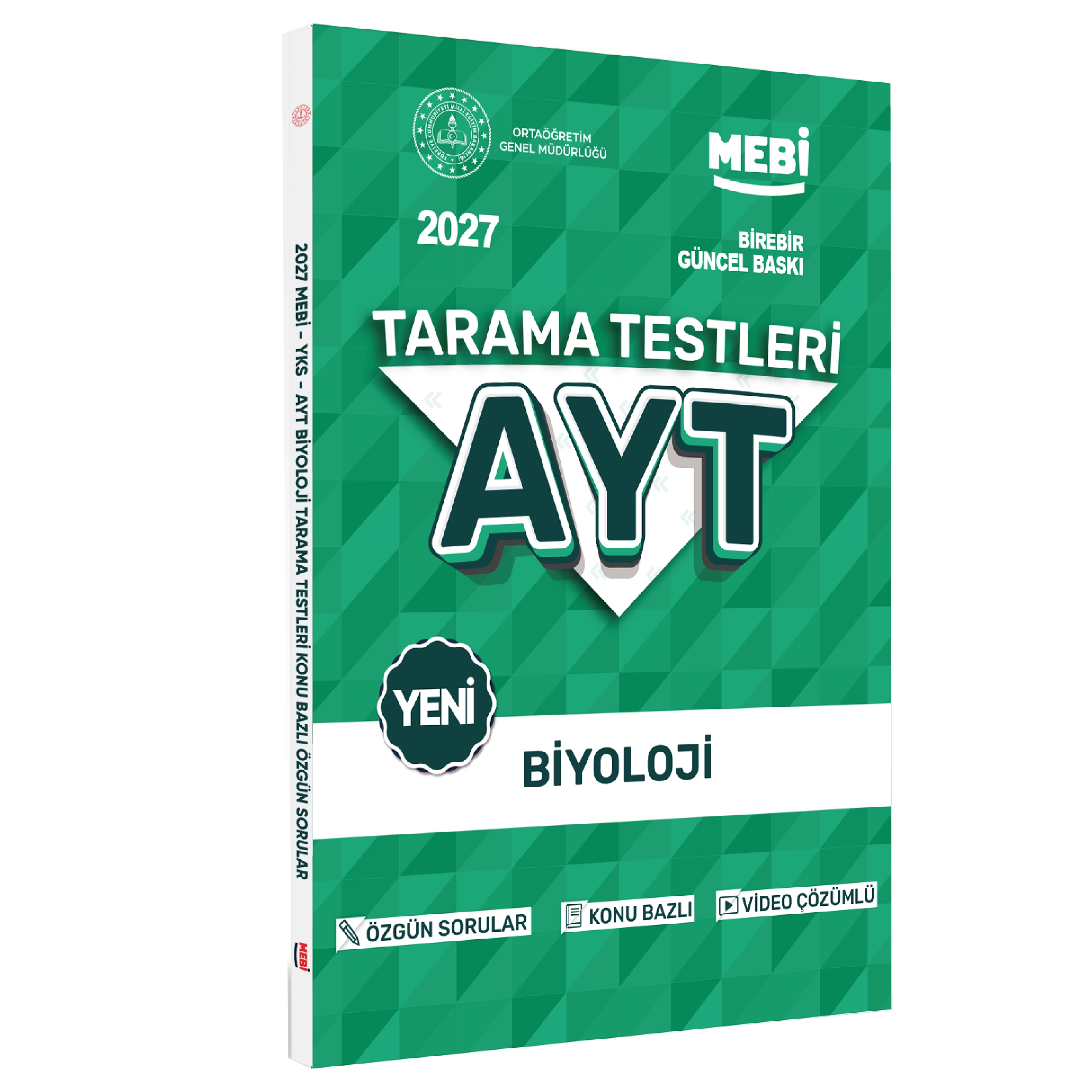 2027 YKS-AYT MEBİ-OGM Biyoloji Özgün Tarama Testleri Kitabı A4 Boyut Renkli Görsel BASKI ÜCRETİ