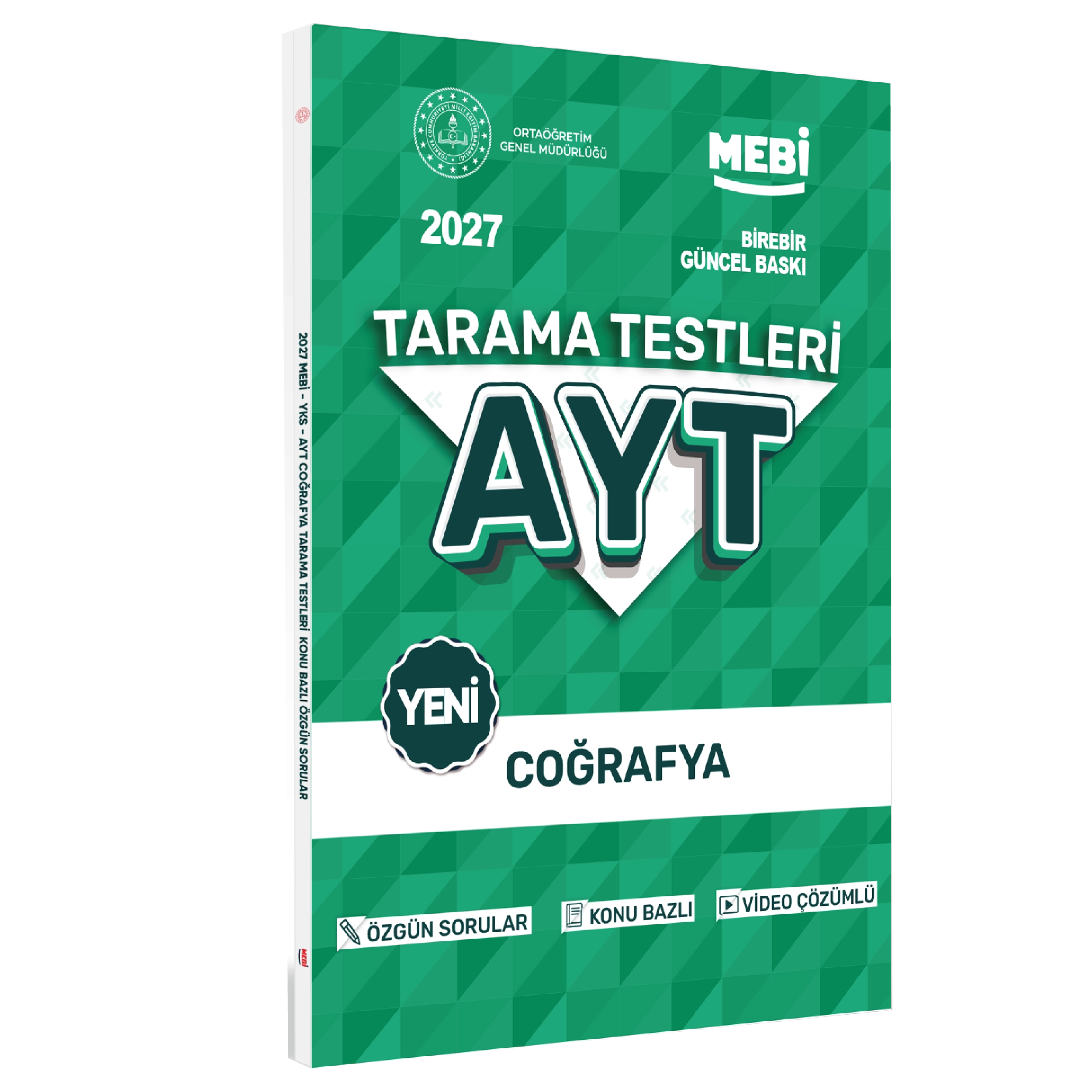 2027 YKS-AYT MEBİ-OGM Coğrafya Özgün Tarama Testleri Kitabı A4 Boyut Renkli Görsel BASKI ÜCRETİ