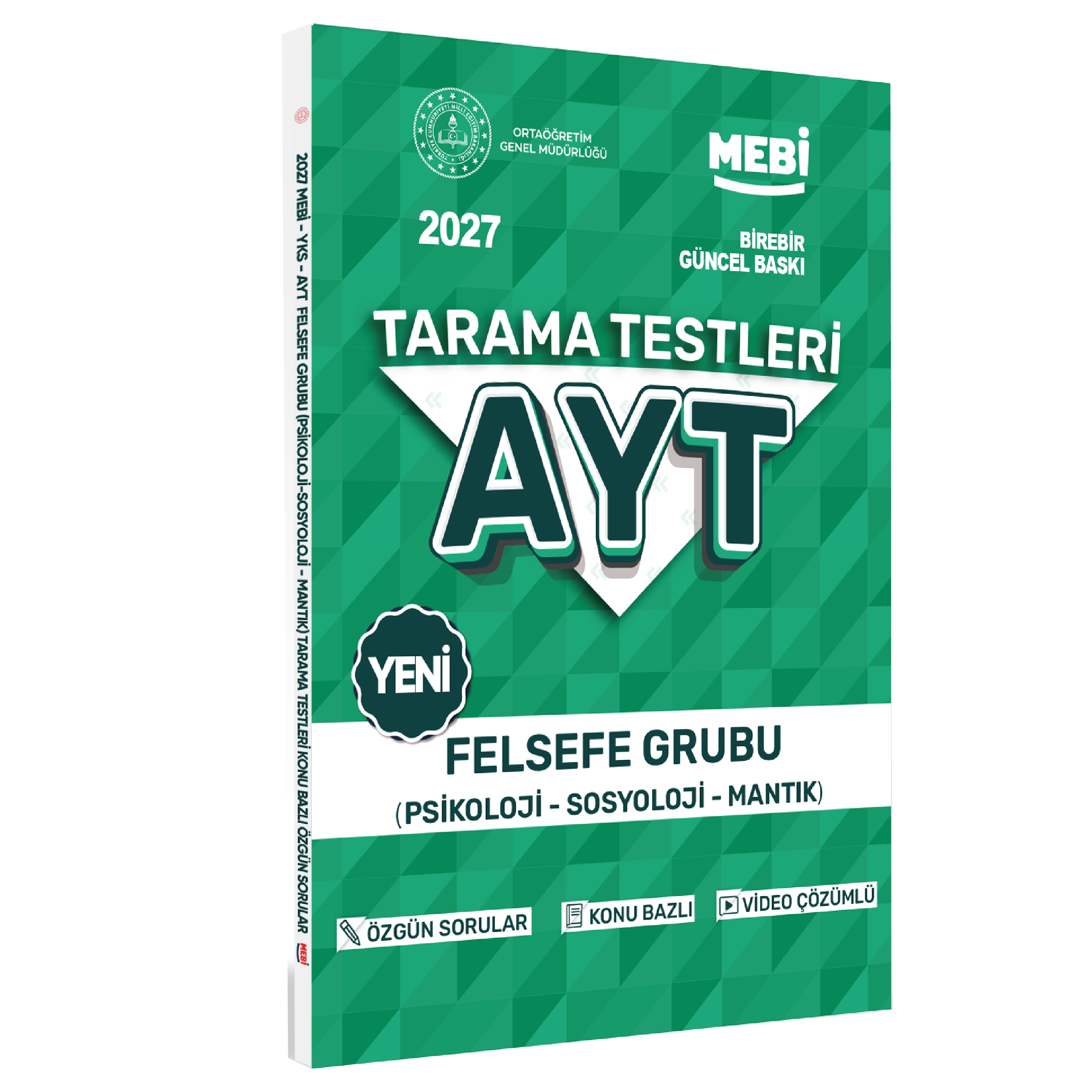 2027 YKS-AYT MEBİ-OGM Felsefe Grubu Özgün Tarama Testleri Kitabı A4 Boyut Renkli Görsel BASKI ÜCRETİ