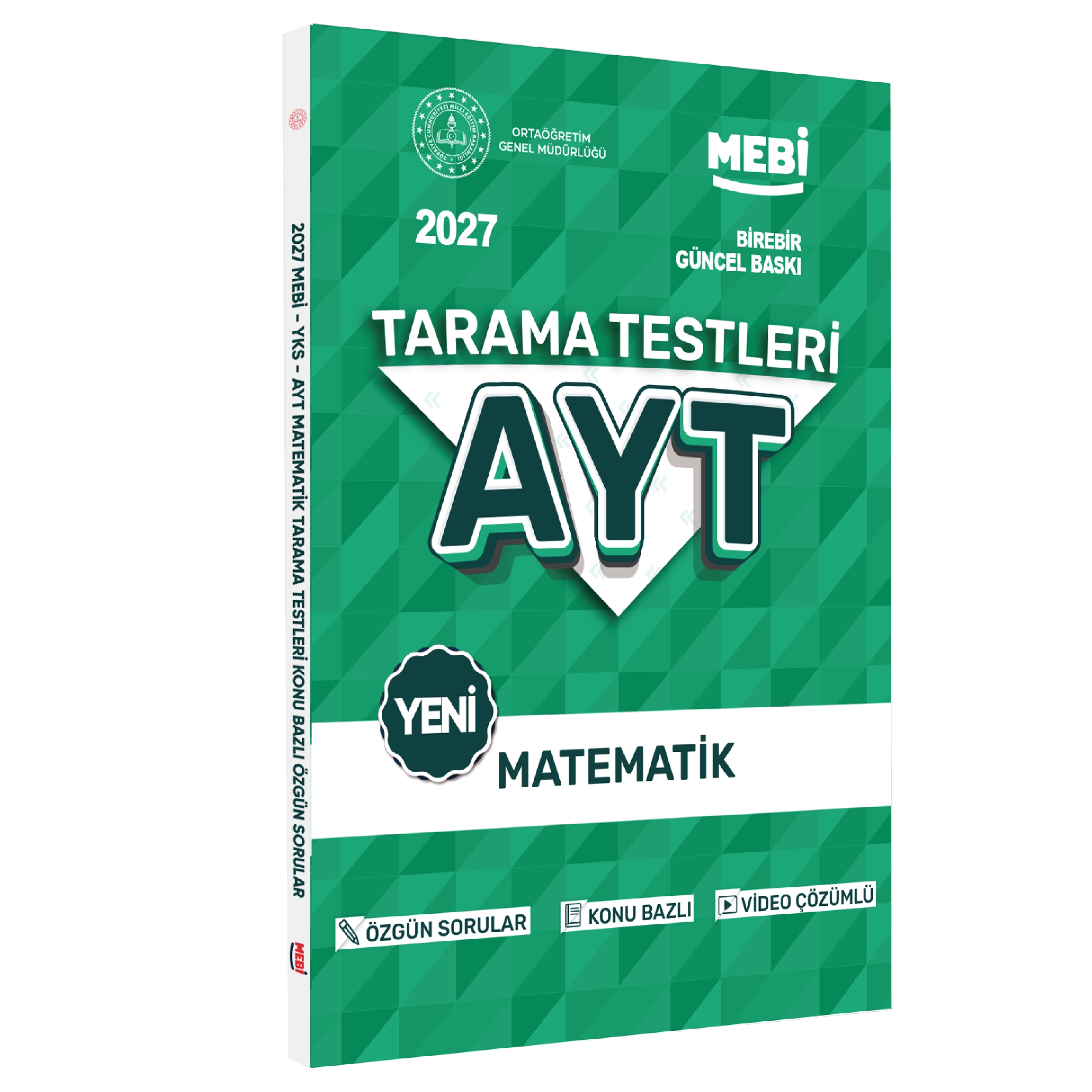 2027 YKS-AYT MEBİ-OGM Matematik Özgün Tarama Testleri Kitabı A4 Boyut Renkli Görsel BASKI ÜCRETİ
