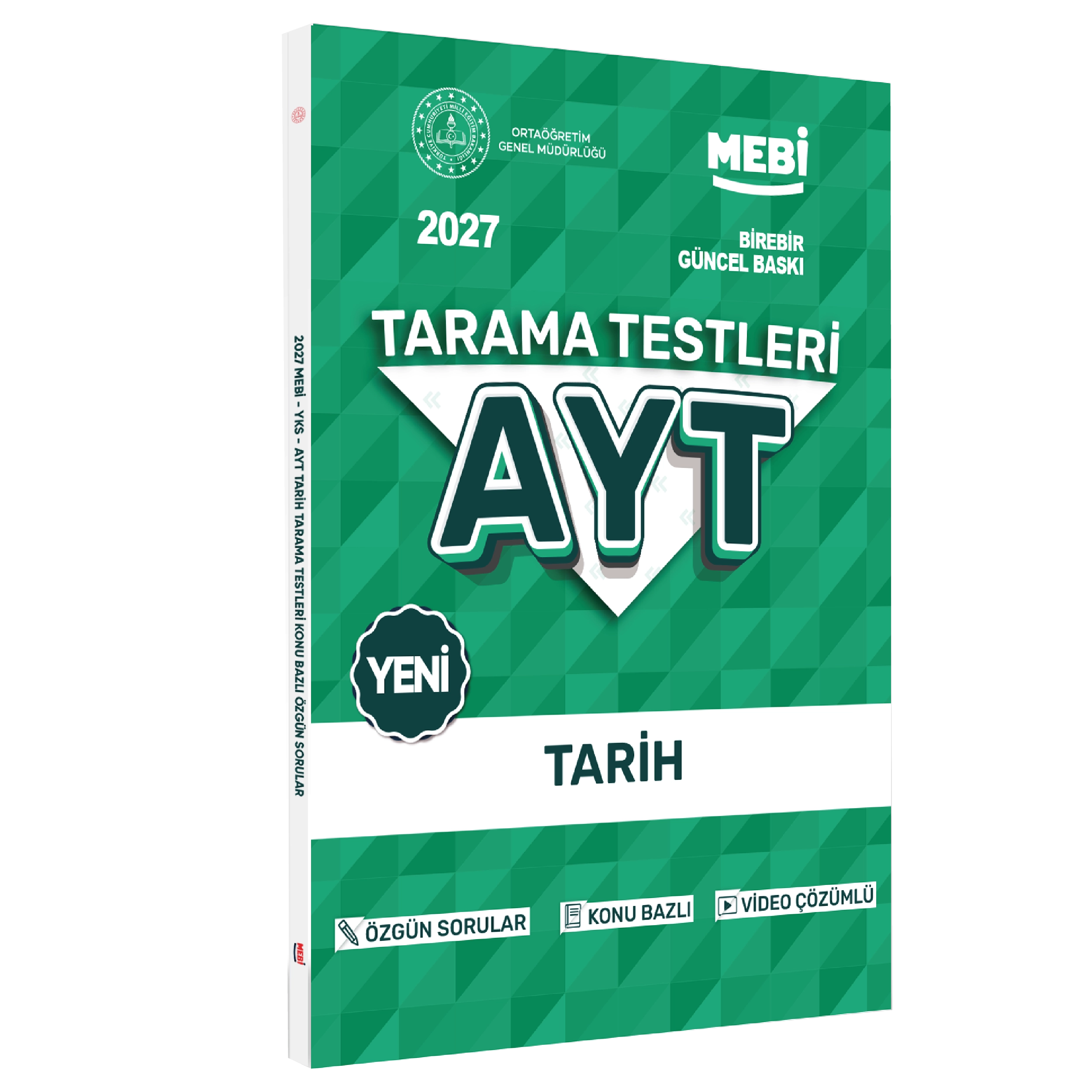 2027 YKS-AYT MEBİ-OGM Tarih Özgün Tarama Testleri Kitabı A4 Boyut Renkli Görsel BASKI ÜCRETİ