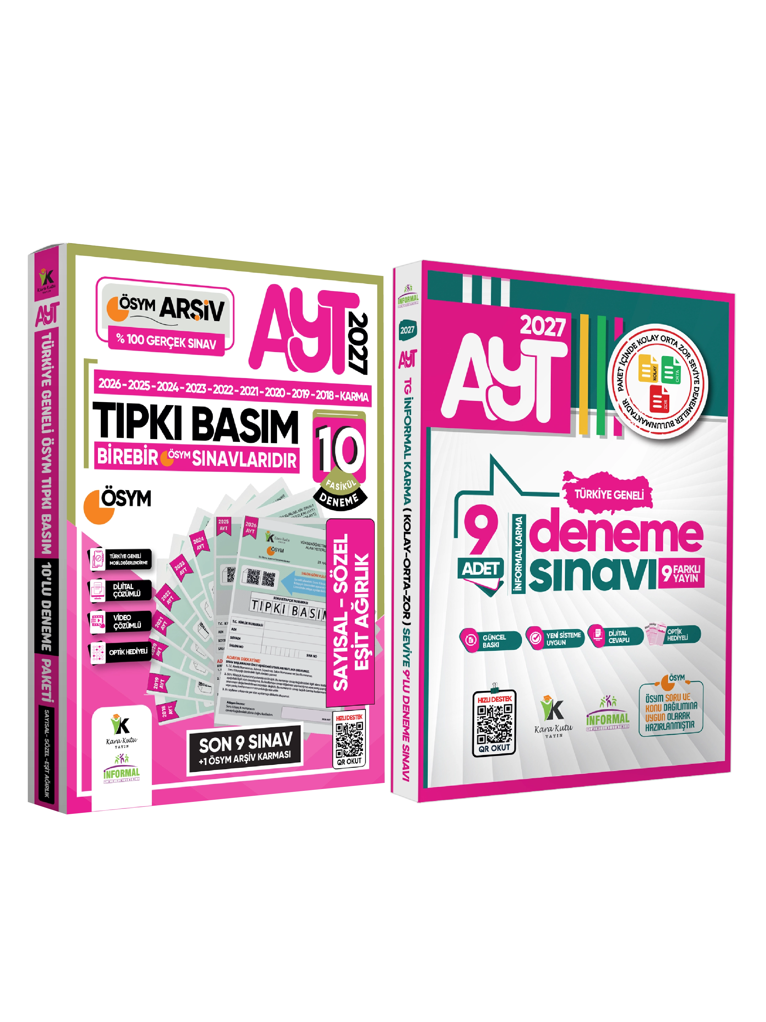 2027 YKS-AYT Ösym Çıkmış Soru 10lu Tıpkı Basım ve Kurumsal 9lu Özgün Paket Deneme Türkiye Geneli