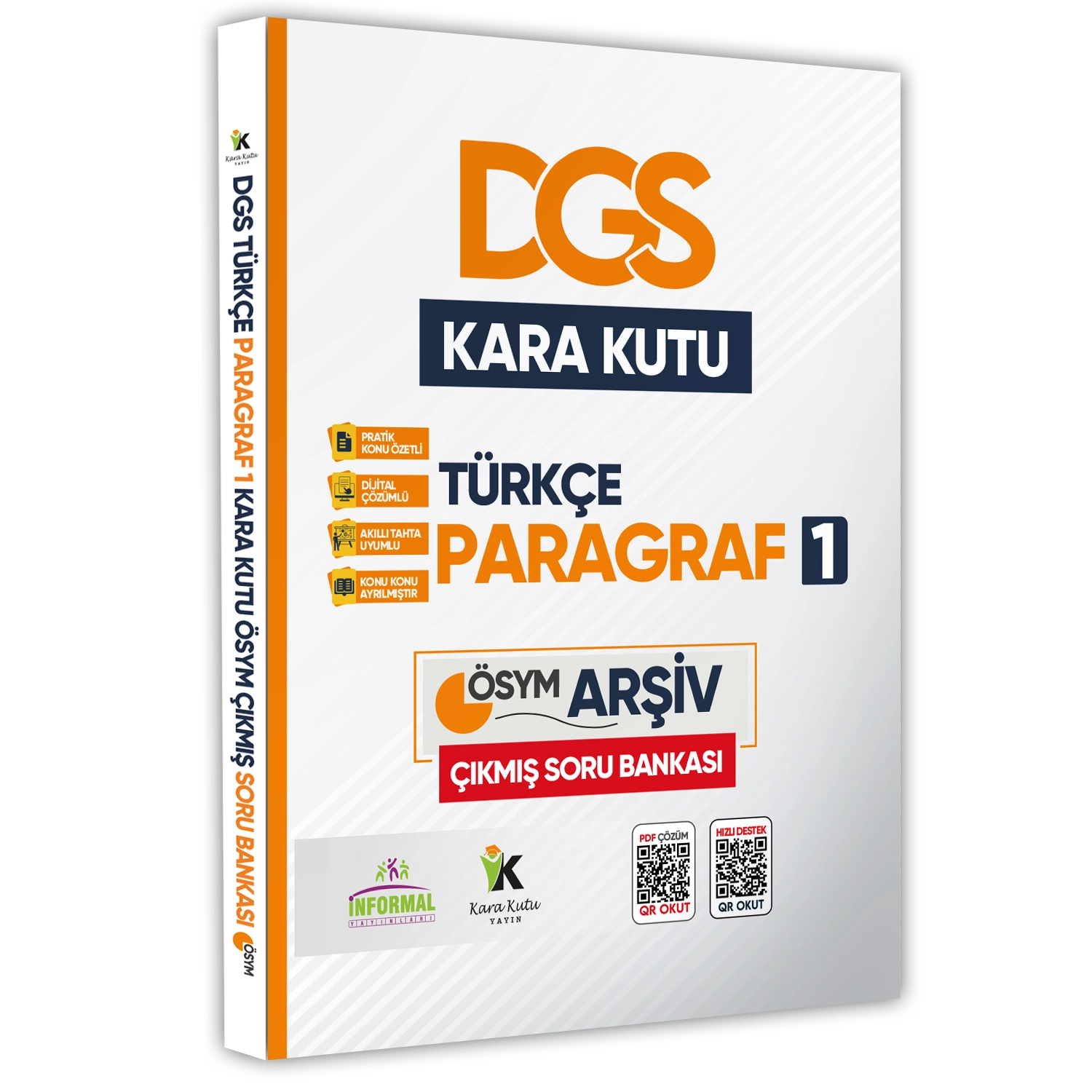 DGS Kara Kutu SÖZEL ve SAYISAL Set Konu Özetli Dijital Çözümlü Çıkmış Soru Bankası