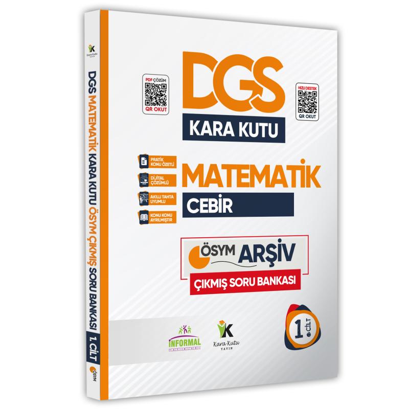 DGS Matematik Kara Kutu 1.Cilt Konu Özetli Dijital Çözümlü ÖSYM Çıkmış Soru Havuzu Bankası