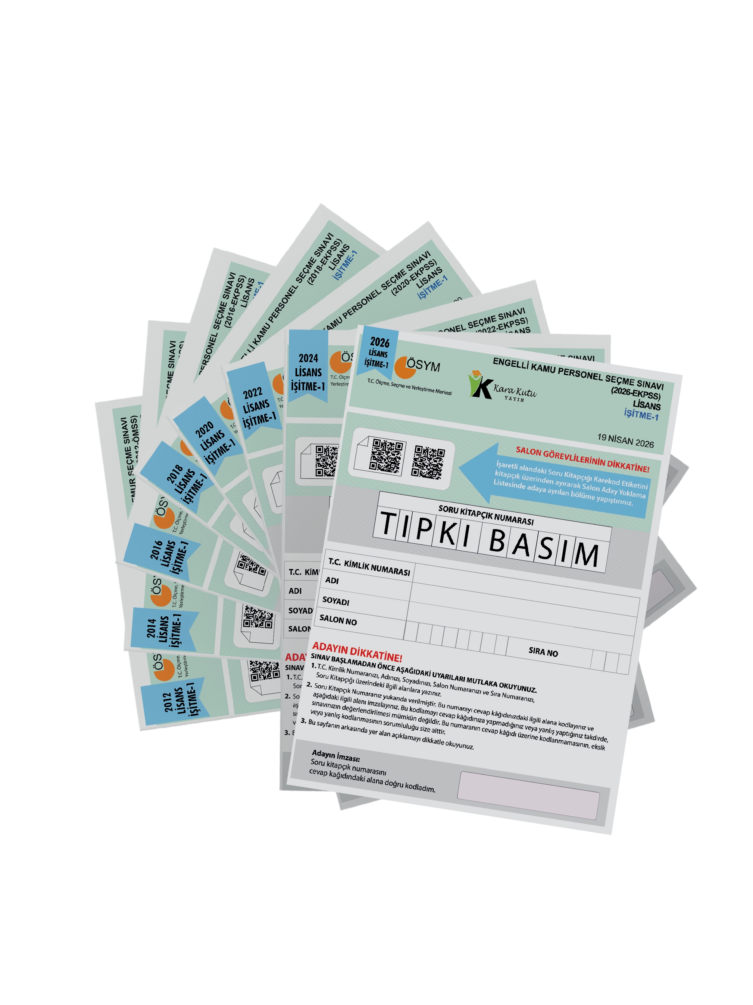 2028 EKPSS Lisans-Önlisans-Ortaöğretim İşitme-1 ÖSYM Tıpkı Basım 24’lü Kitapçık TG Deneme Paketi