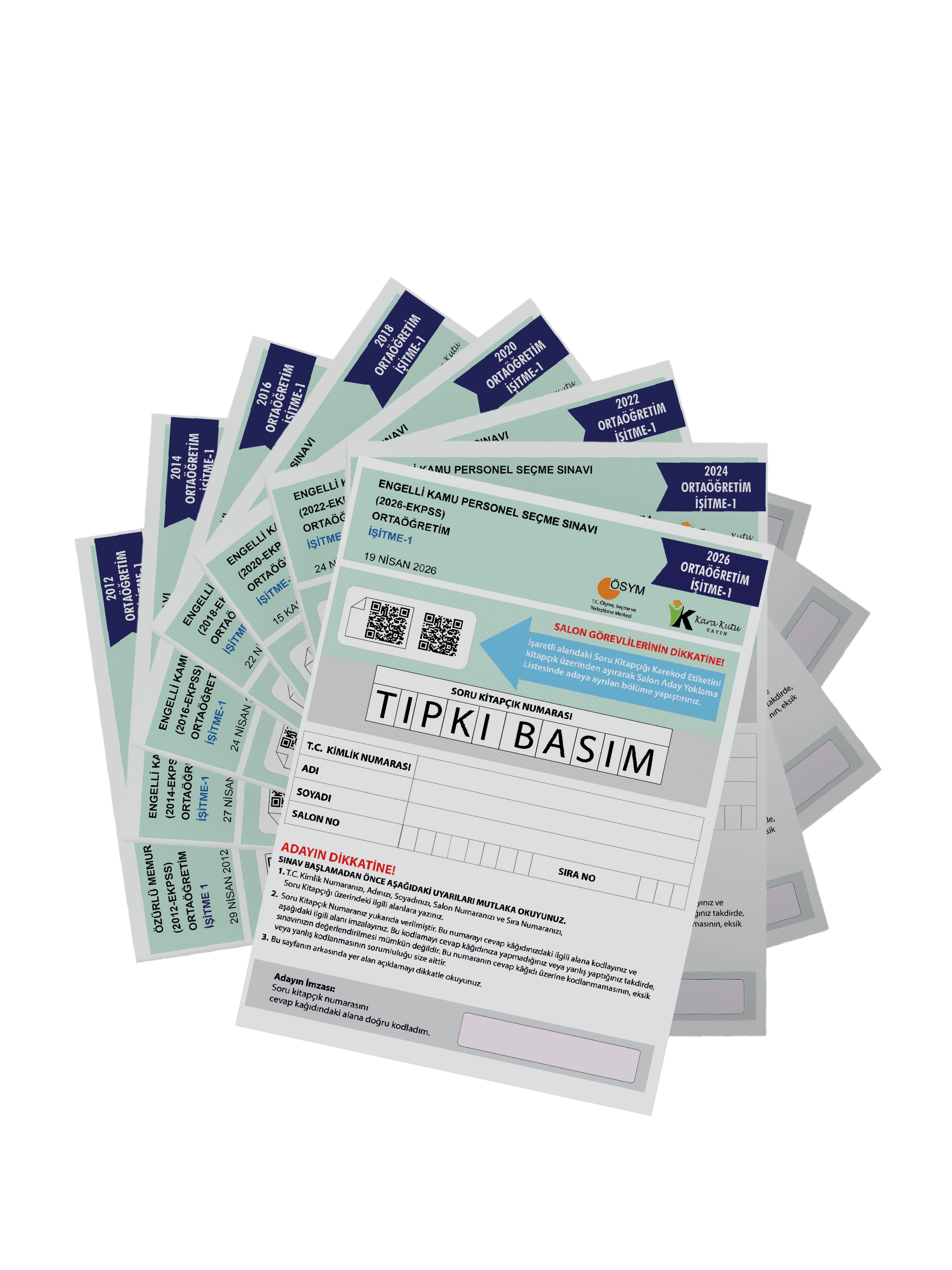 2028 EKPSS Lisans-Önlisans-Ortaöğretim İşitme-1 ÖSYM Tıpkı Basım 24’lü Kitapçık TG Deneme Paketi