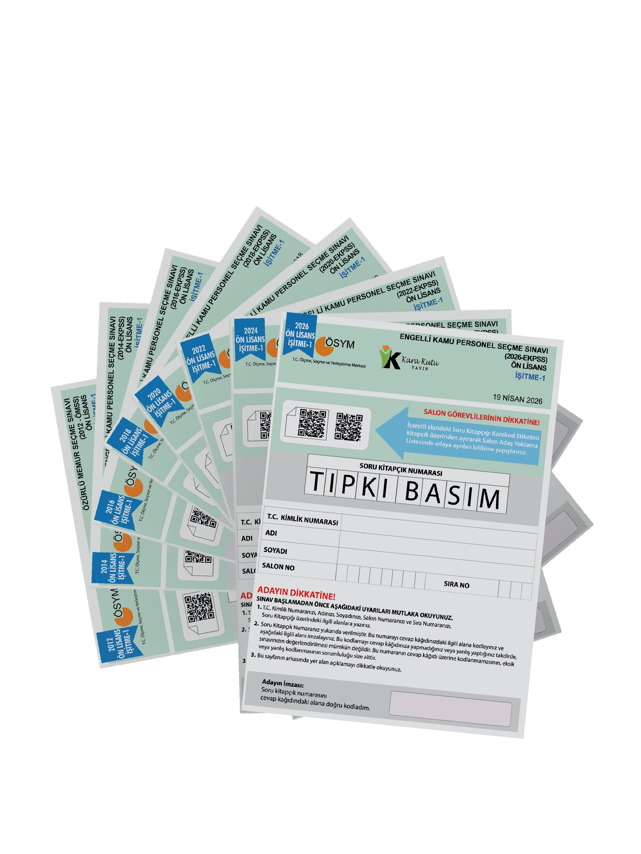 2028 EKPSS Lisans-Önlisans-Ortaöğretim İşitme-1 ÖSYM Tıpkı Basım 24’lü Kitapçık TG Deneme Paketi