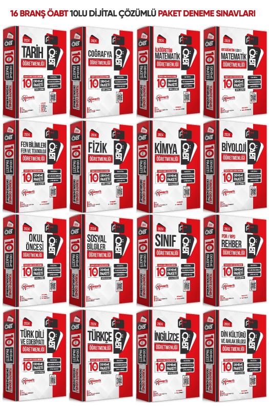2024 ÖABT LİSE-ORTAÖĞRETİM Matematik Öğretmenliği 10lu Çözümlü Paket Deneme TG Anamorfik Yayınları