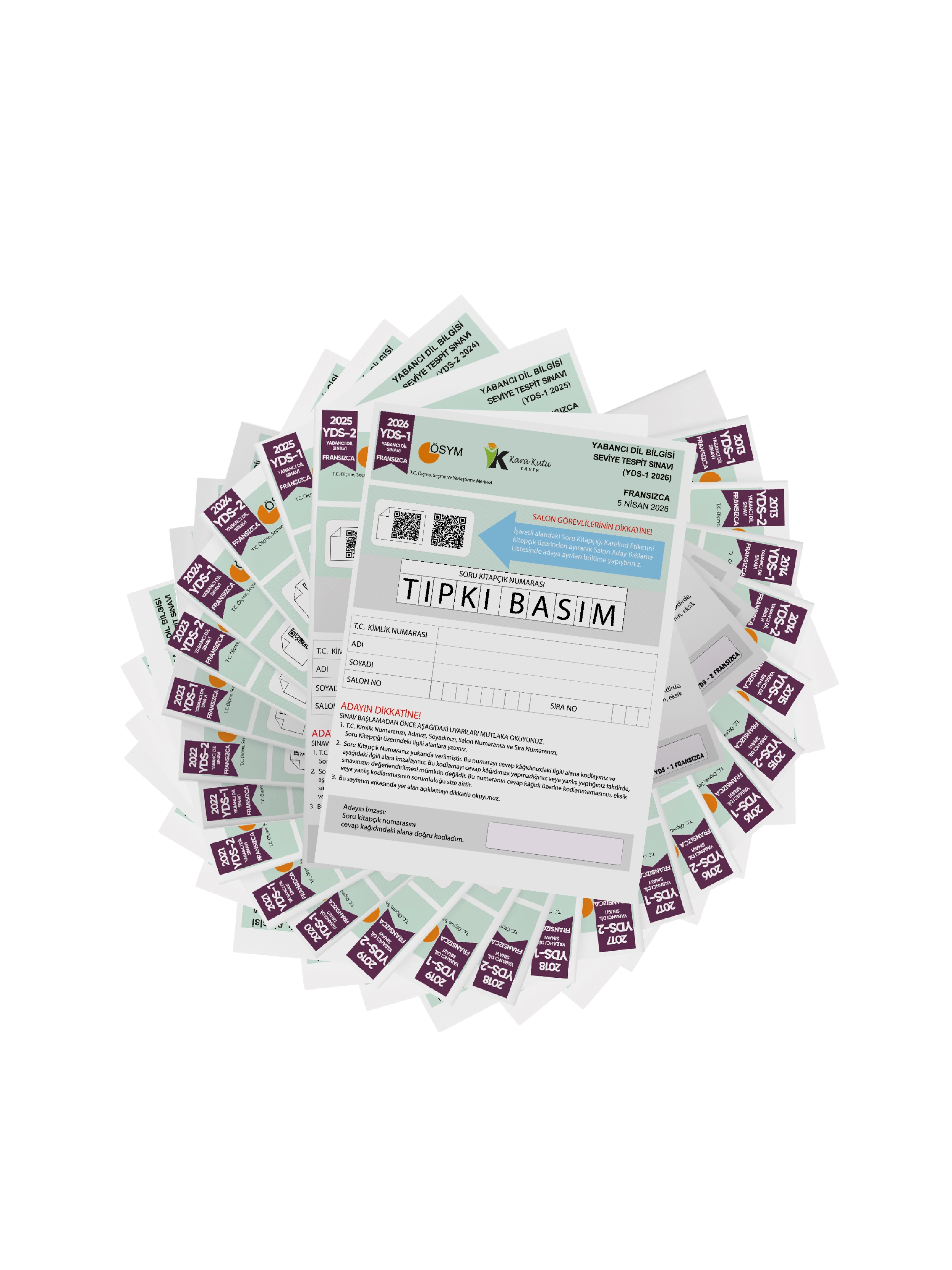 2026 YDS Fransızca ÖSYM Tıpkı Basım Çıkmış Soru Deneme Paketi Dijital Çözümlü 26lı Fasikül SETİ