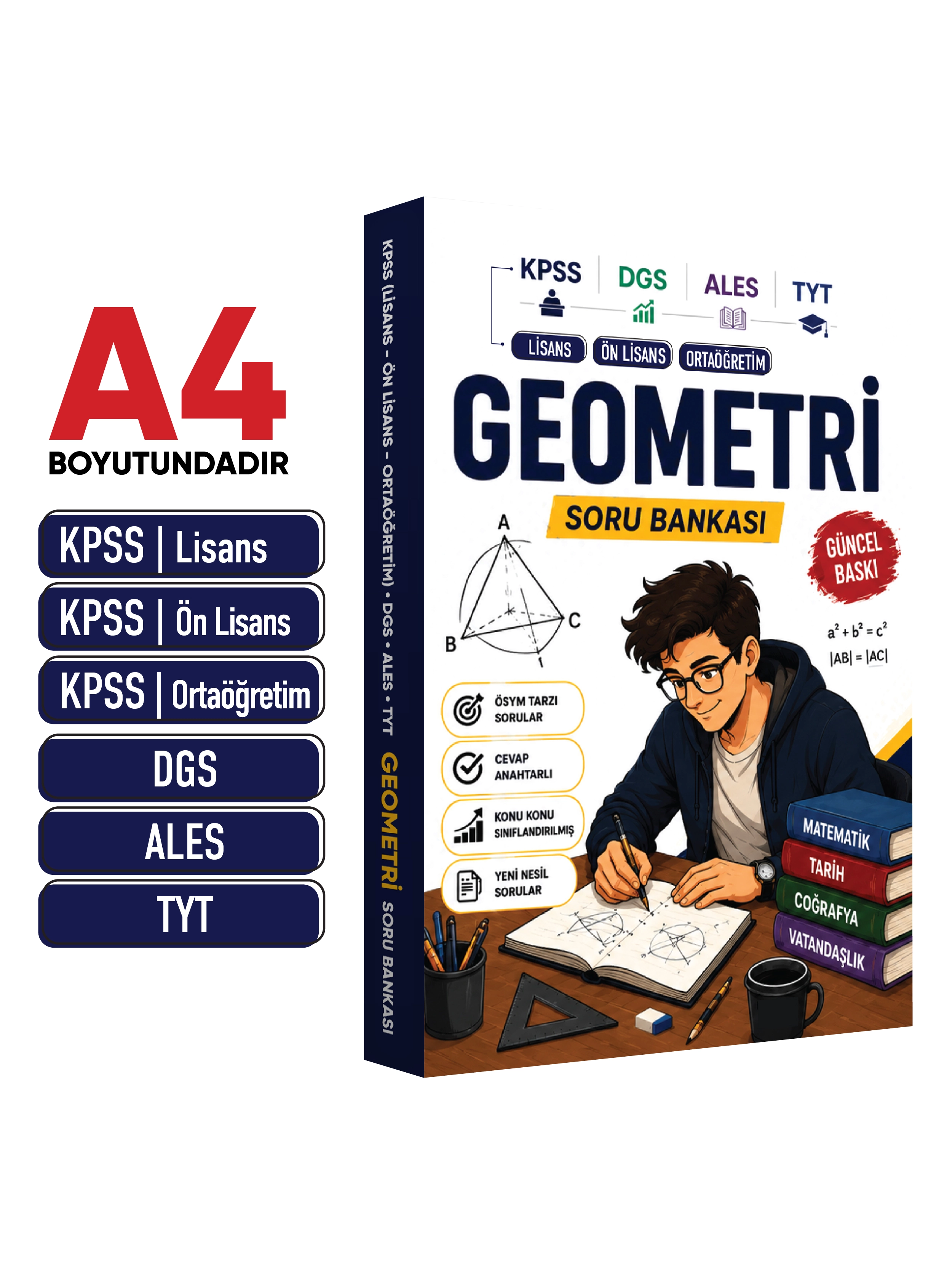 2026 KPSS-AGS-DGS-ALES-TYT Anamorfik Geometri Soru Bankası Çözümlü Güncel Baskı