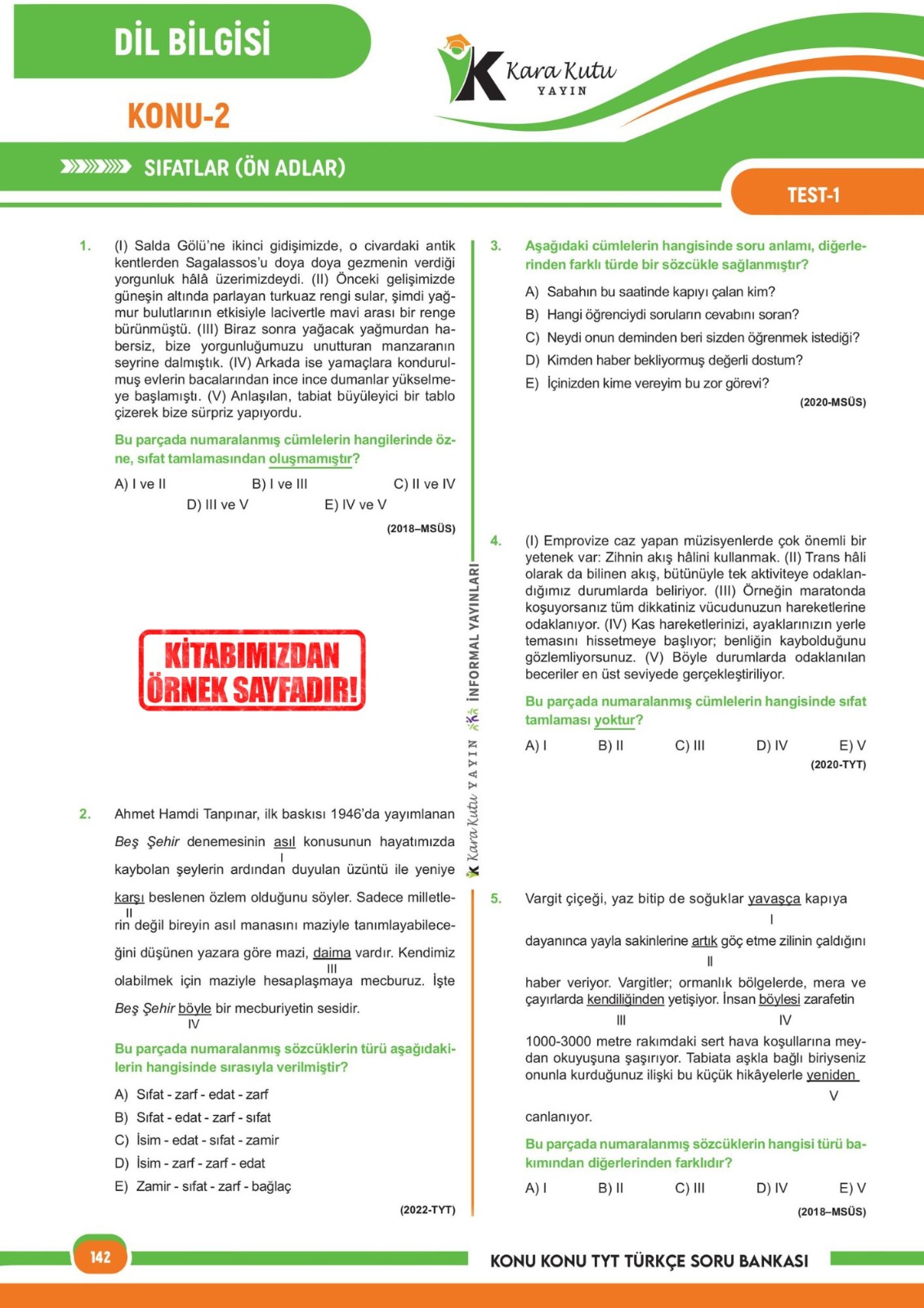 2025 YKS-TYT Türkçe Karakutu ÖSYM Çıkmış Soru Bankası Video/PDF Çözümlü Konu Konu Son 7 Yıl