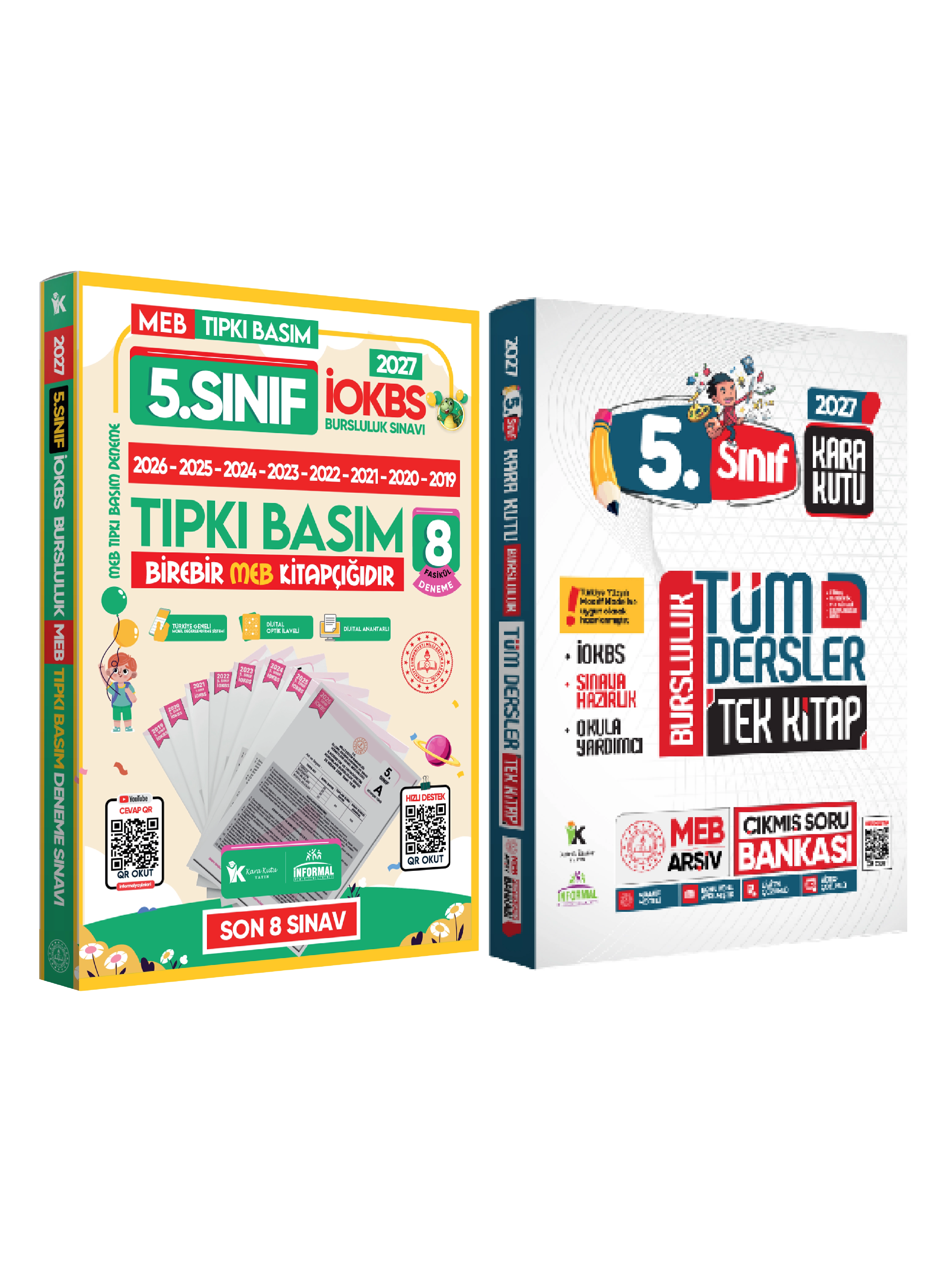 2027 5.Sınıf İOKBS PAKET 8li Tıpkı Basım/Tüm Dersler Tek Kitap Çözümlü Çıkmış Soru Bankası 2li Set