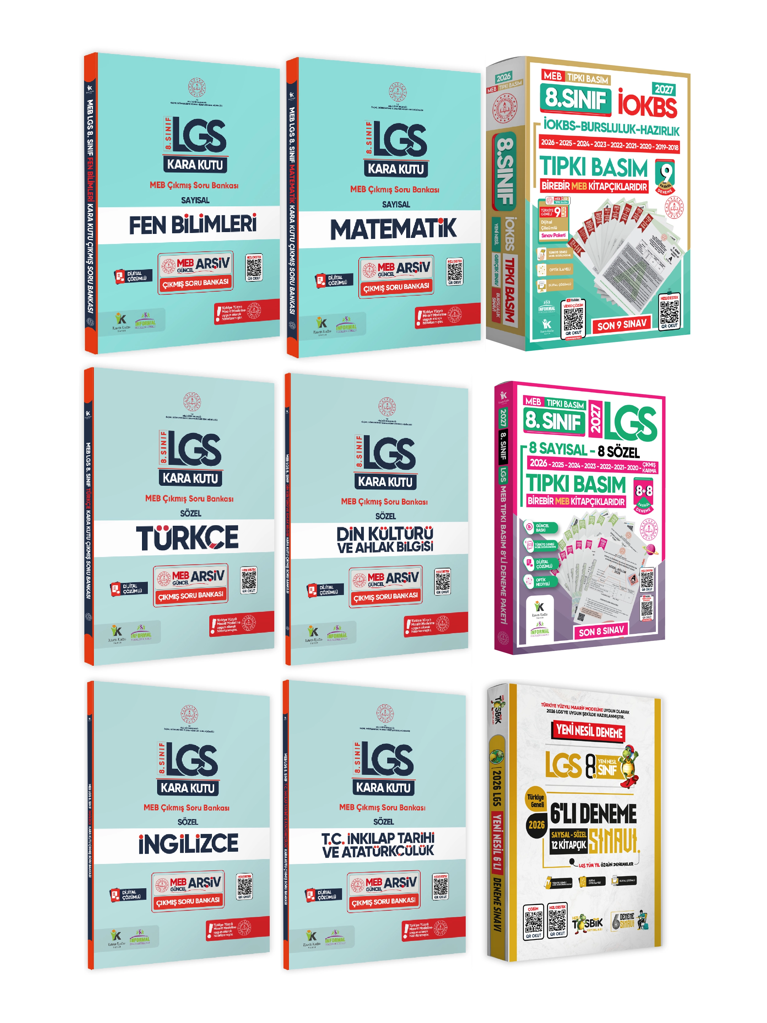 2026 8.Sınıf LGS-İOKBS Bursluluk ALTIN PAKET Soru Bankası ve Deneme Seti